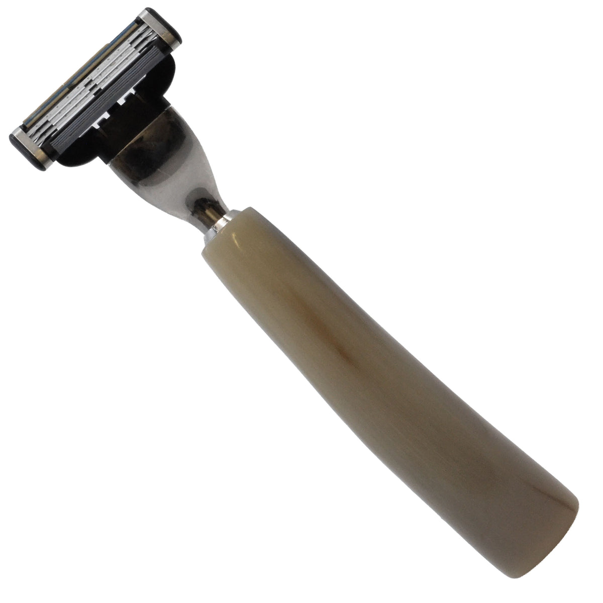 Italian Horn Resin Shaving Set & Mach3-Compatible Razor