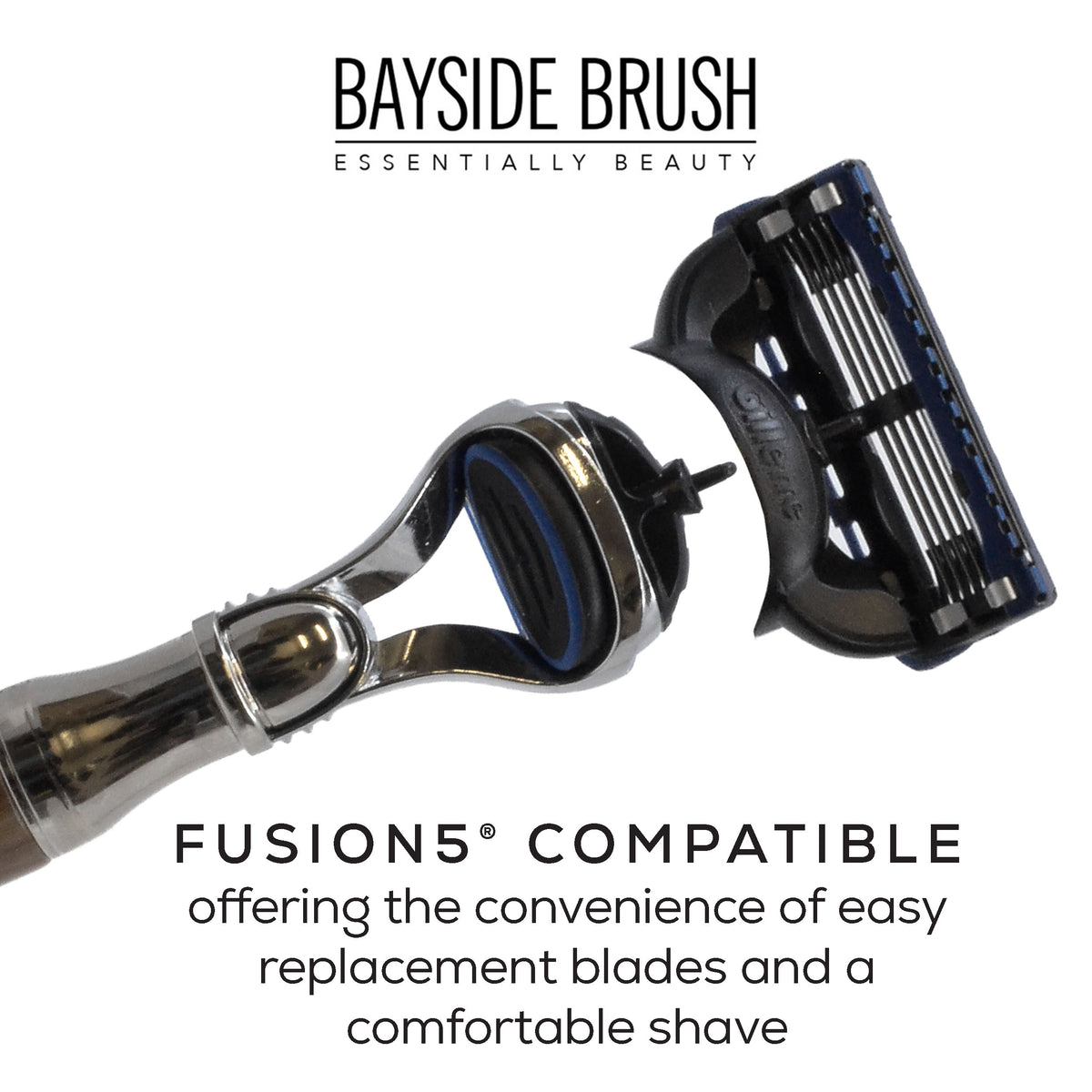 Italian Horn Resin & Chrome Mach3-Compatible Razor