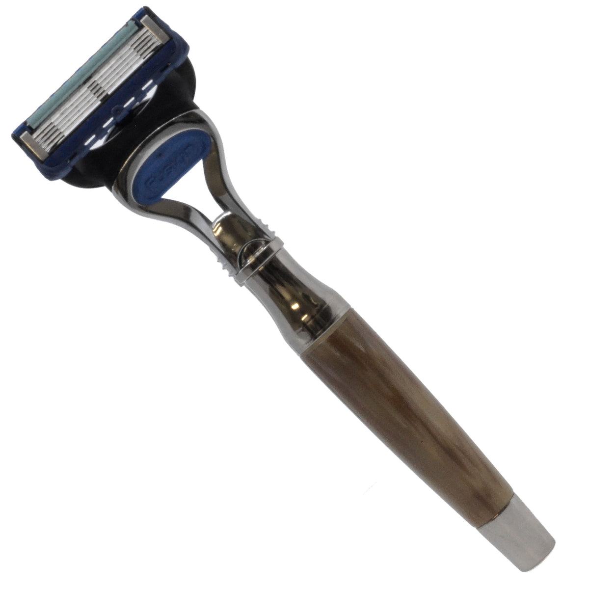 Italian Horn Resin & Chrome Mach3-Compatible Razor