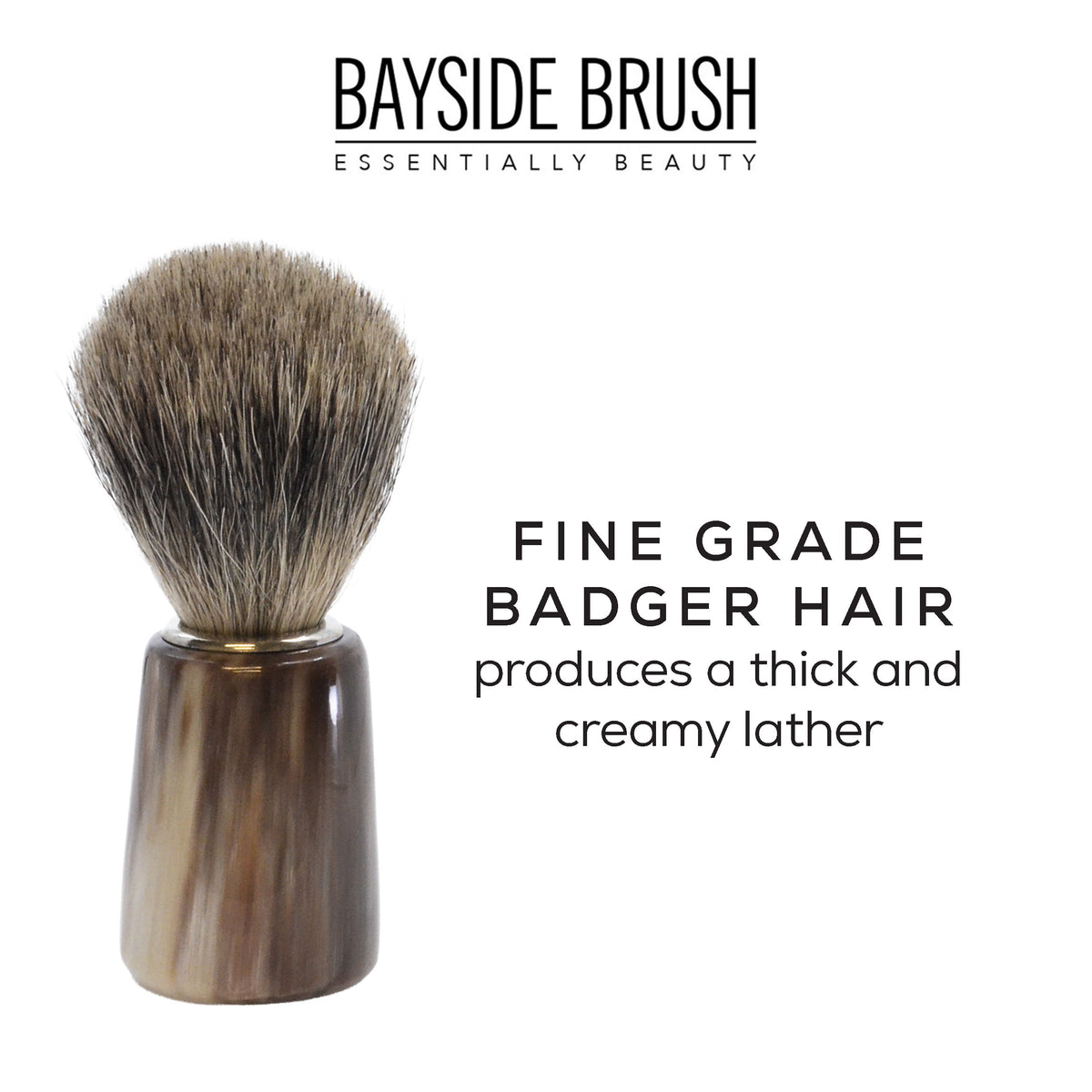 Italian Horn Resin Shaving Set & Mach3-Compatible Razor