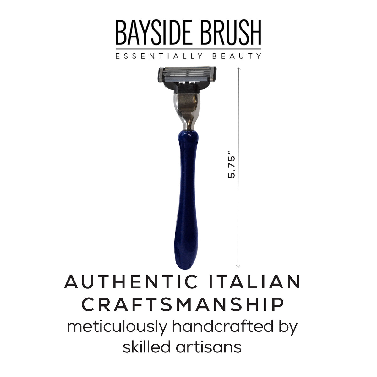 Italian Blue Resin Shaving Set & Mach3-Compatible Razor