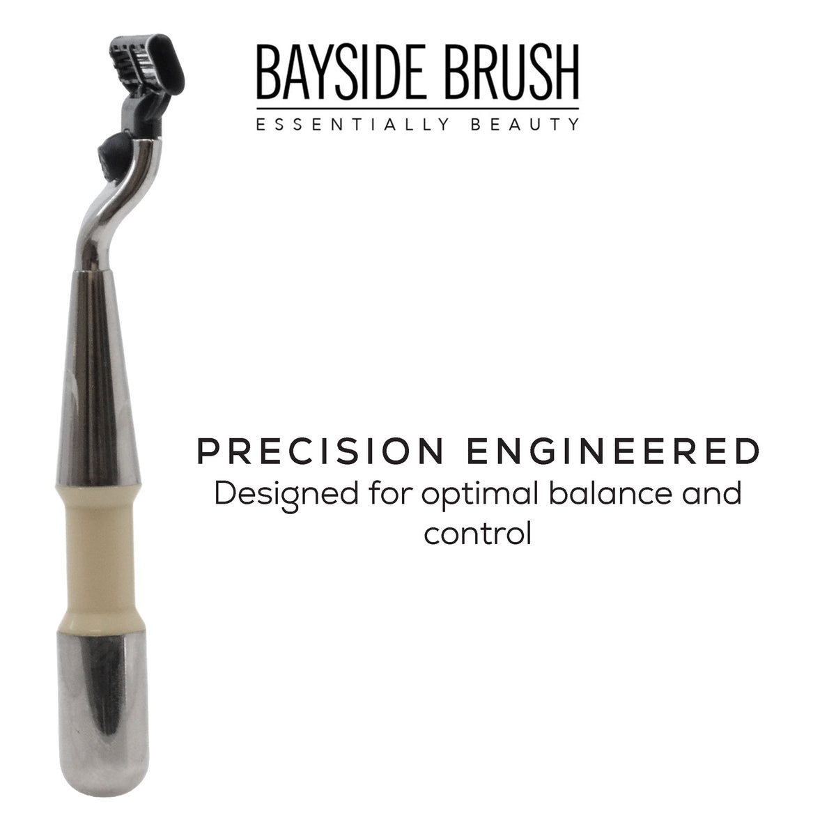 Italian Ivory & Silver Chrome Mach3-Compatible Razor