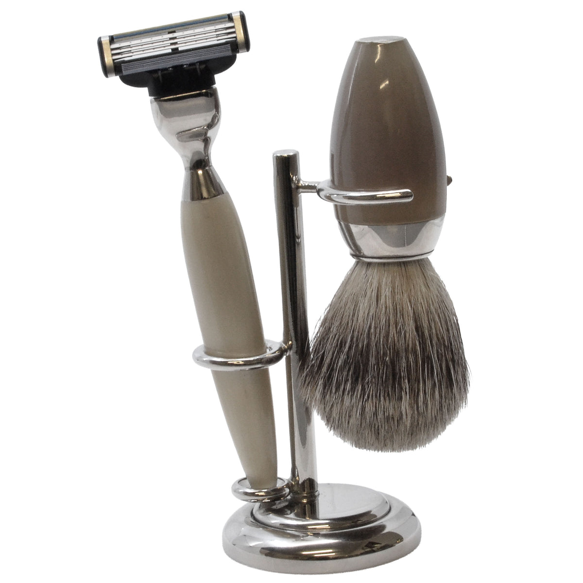 Italian Horn Resin 3-Piece Shaving Set