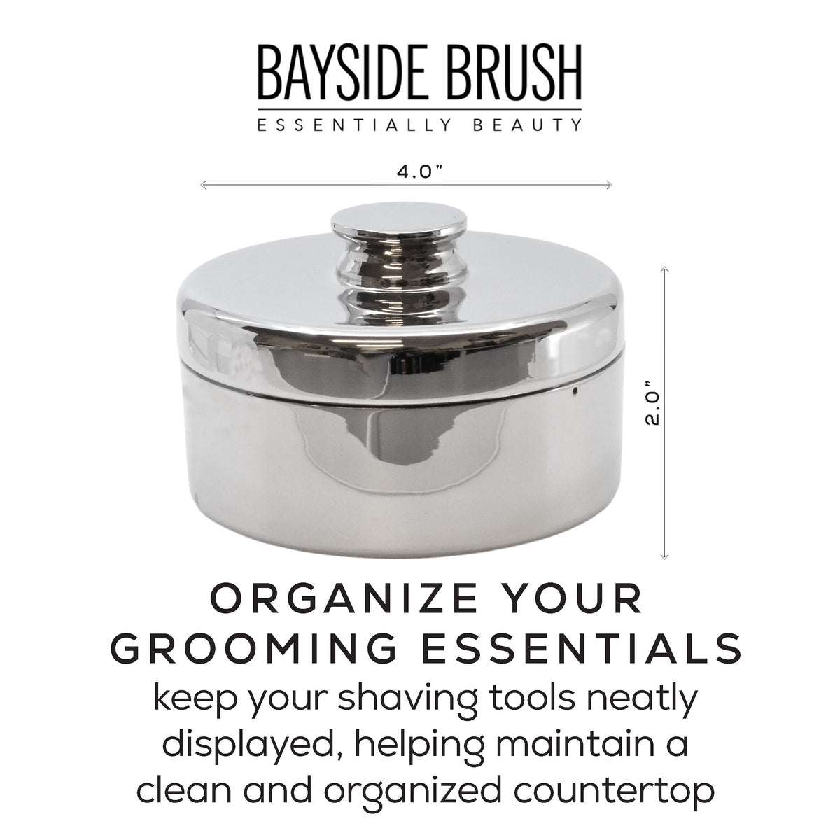 Italian Chrome Shaving Soap Bowl