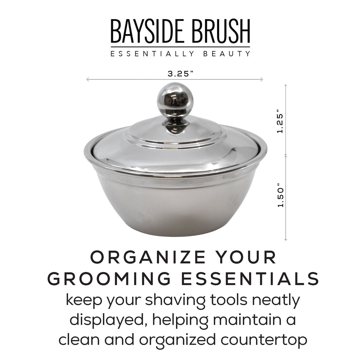 Italian Chrome Shaving Soap Bowl