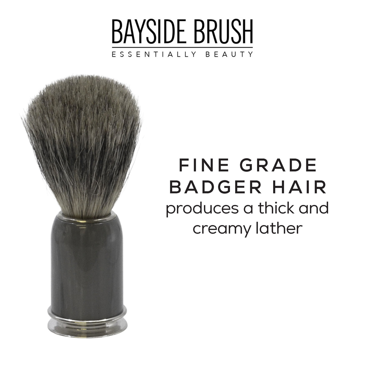 Italian Gray Resin 3-Piece Shaving Set