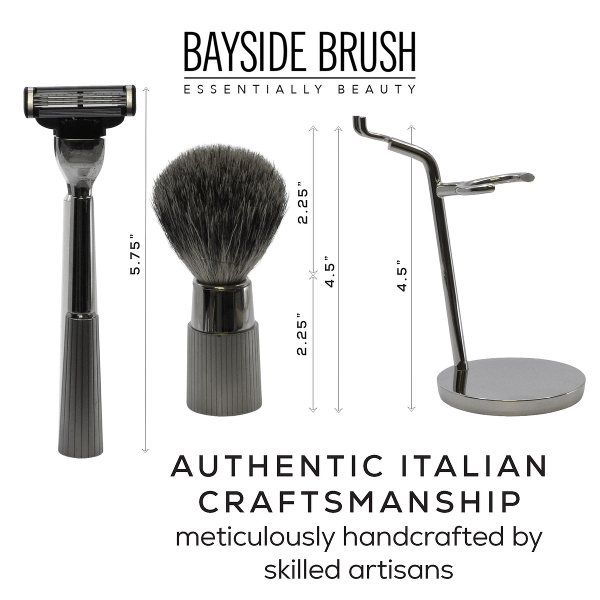 Italian Chrome Shaving Set
