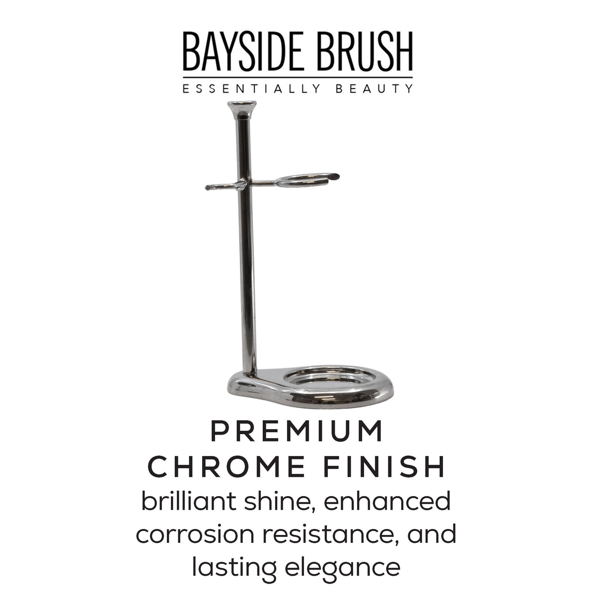 Chrome Razor & Brush Stand