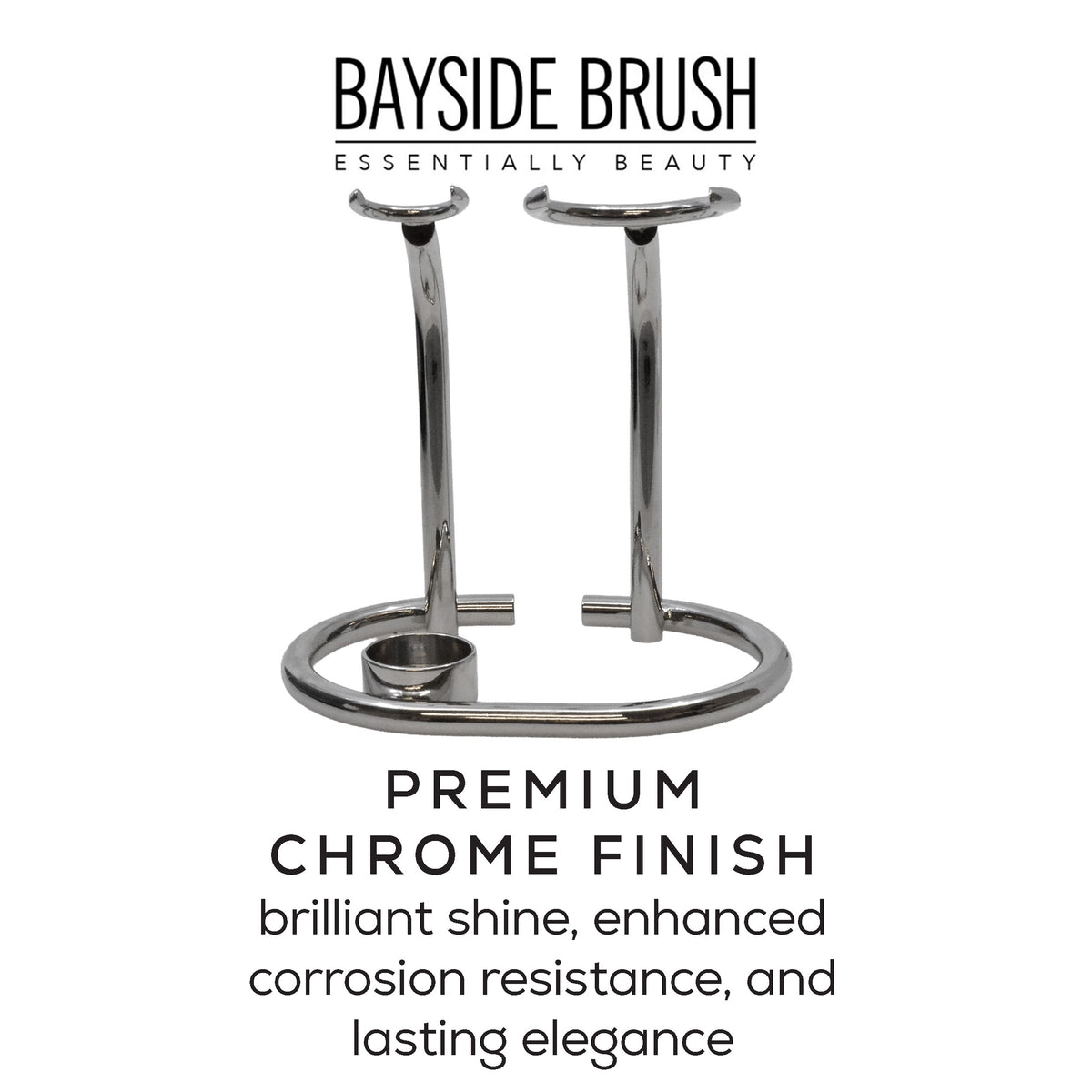 Chrome Razor & Brush Stand