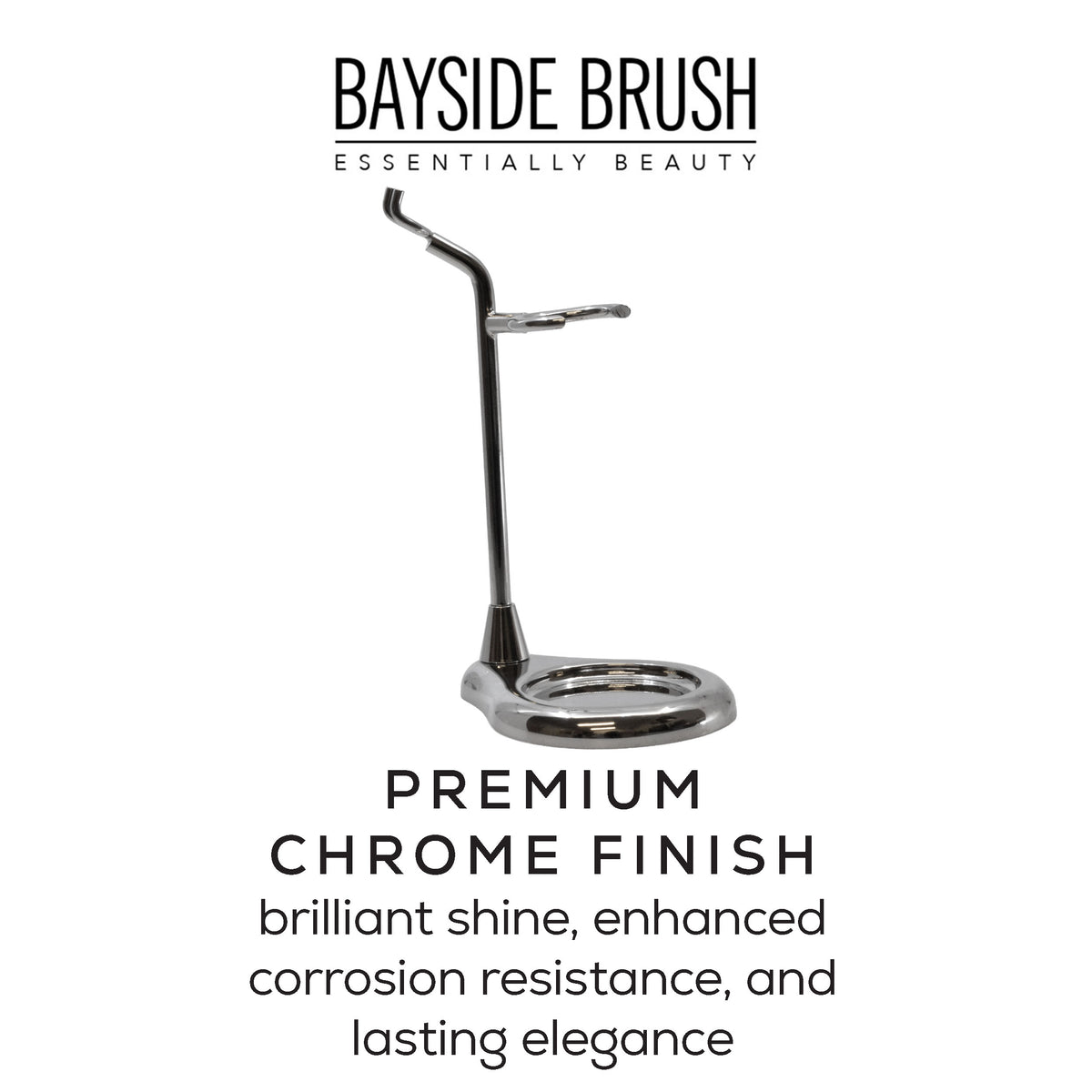 Chrome Razor & Brush Stand