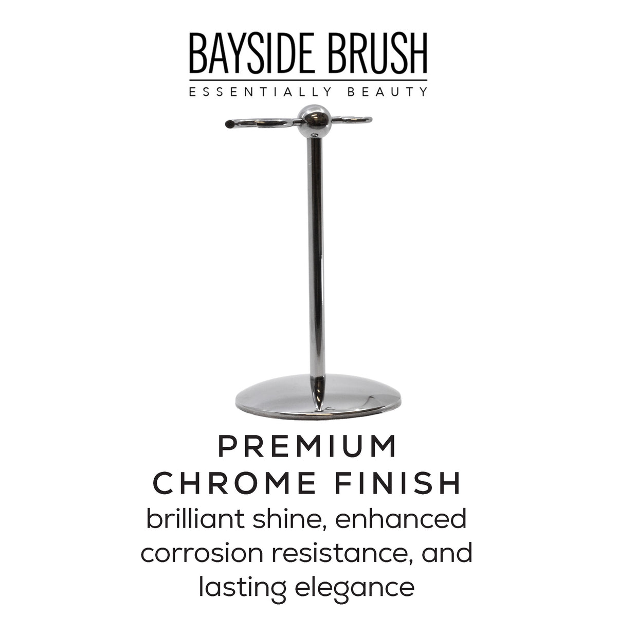Chrome Razor & Brush Stand