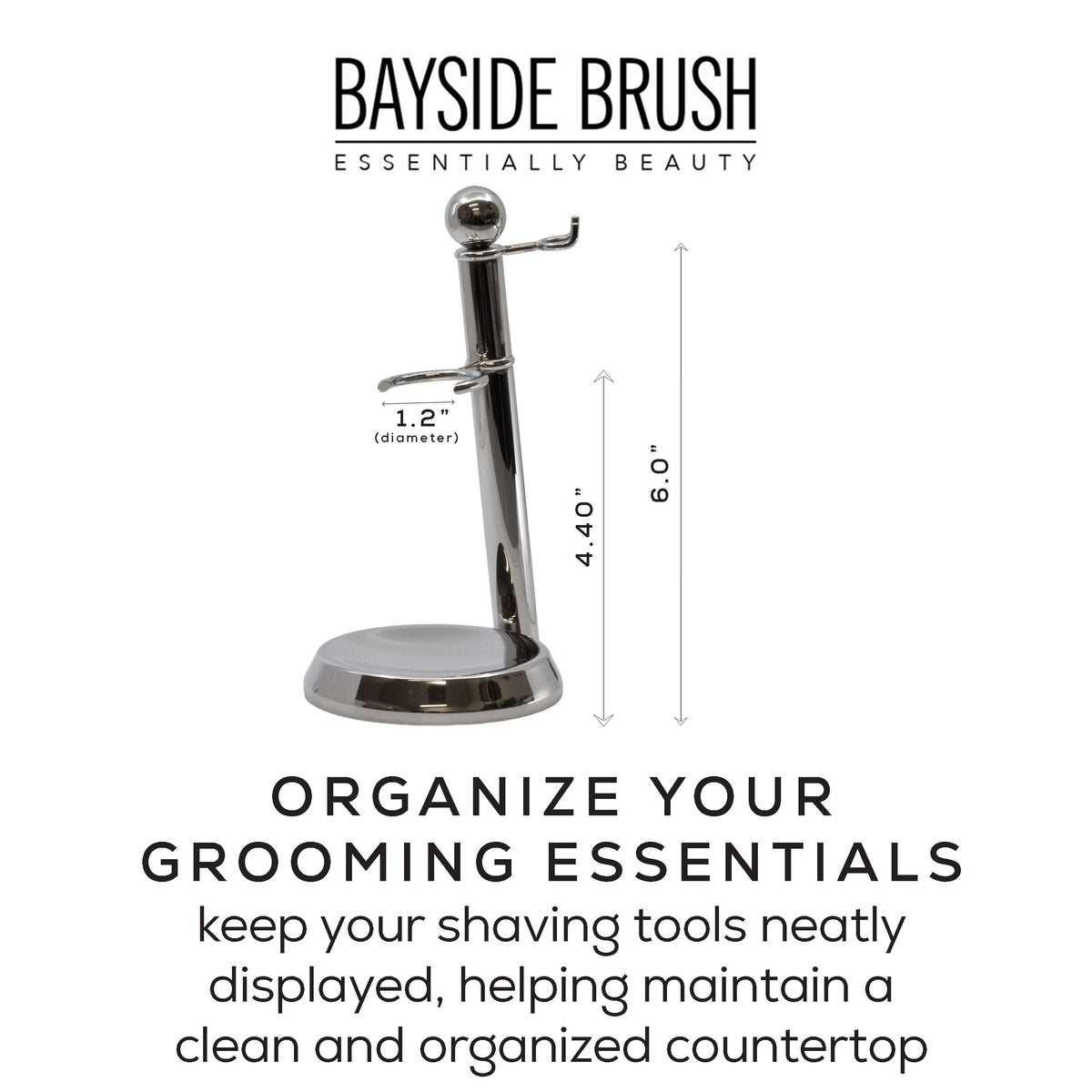 Chrome Razor & Brush Stand