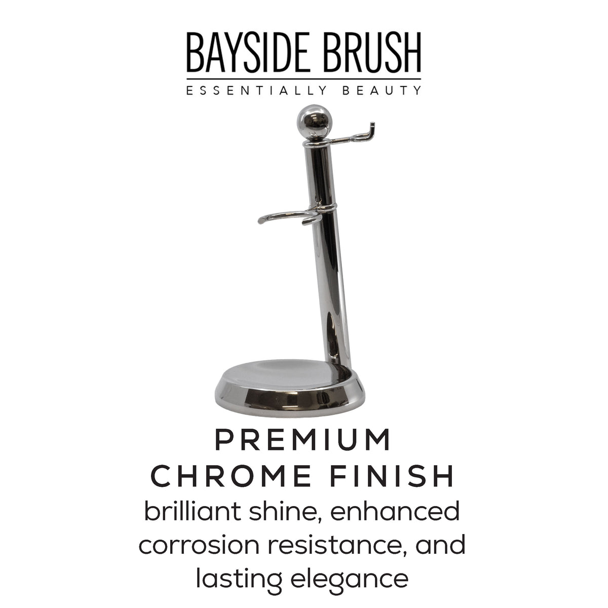Chrome Razor & Brush Stand