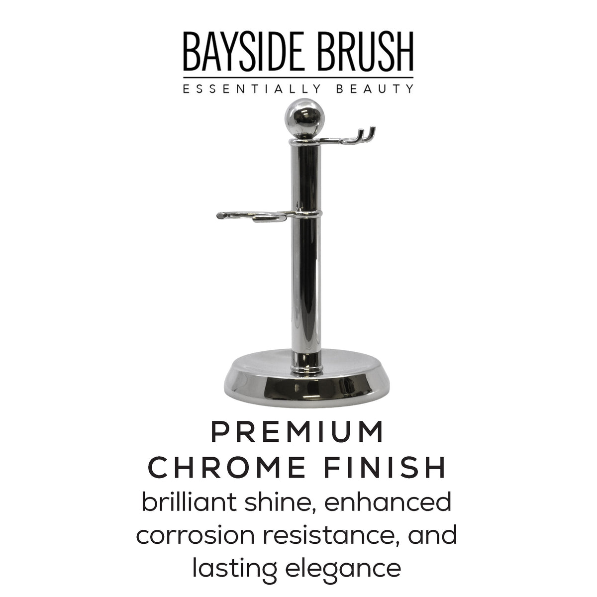 Chrome Razor & Brush Stand