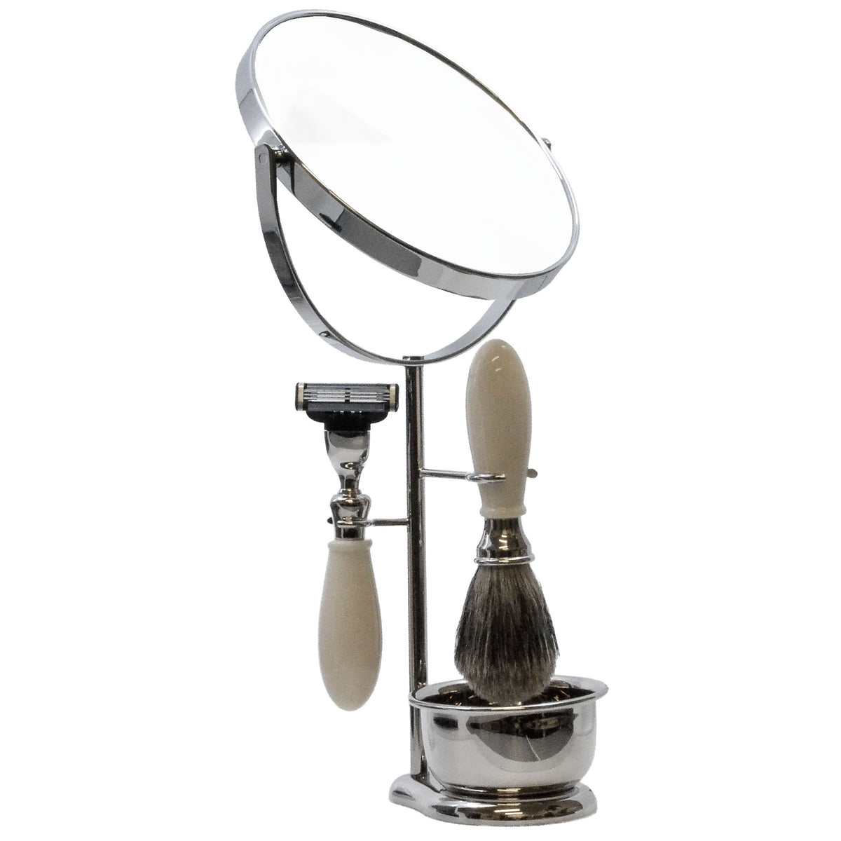 Italian Ivory Resin 3-Piece Shaving Set