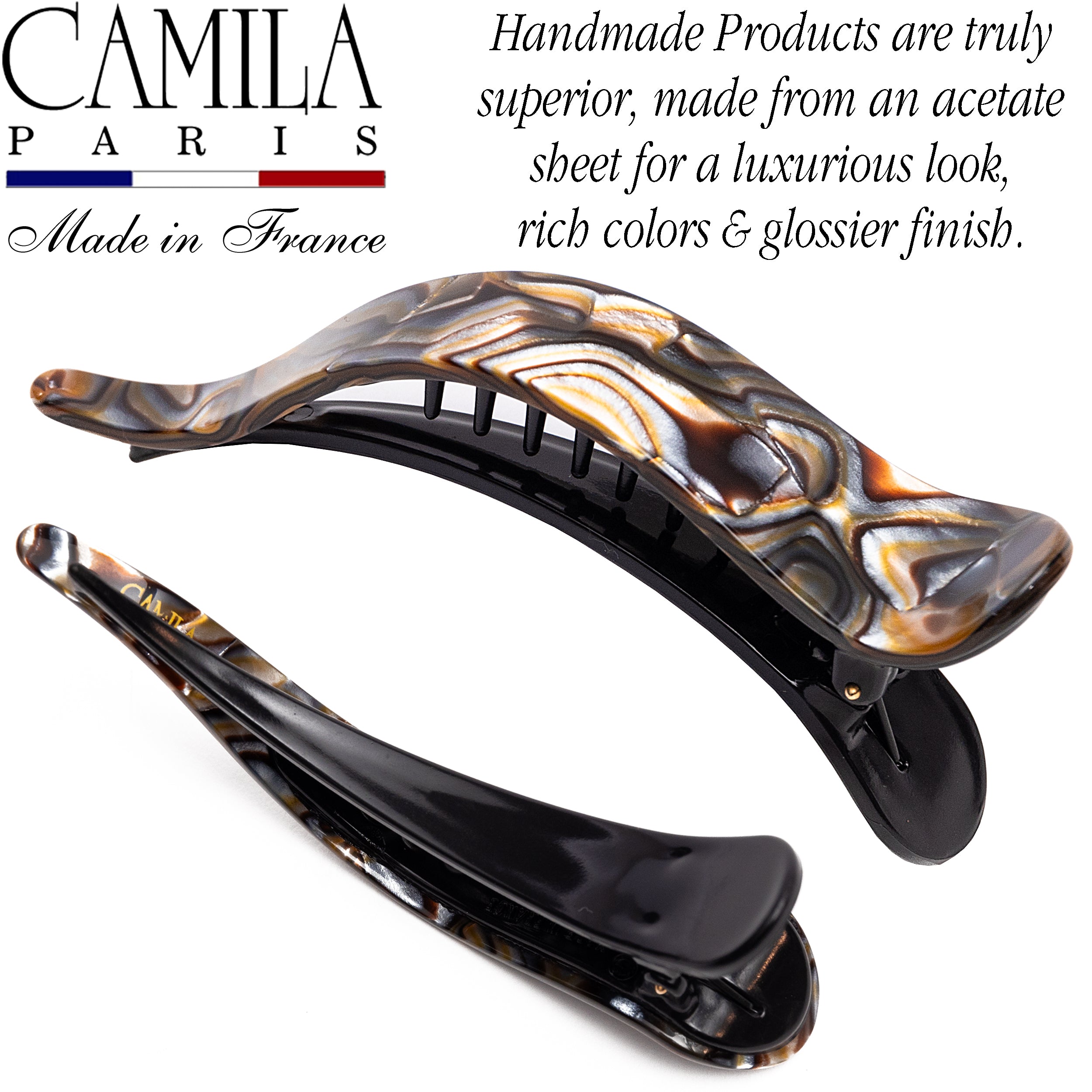 Handmade Beige French Hair Clip Claw Hair Slide