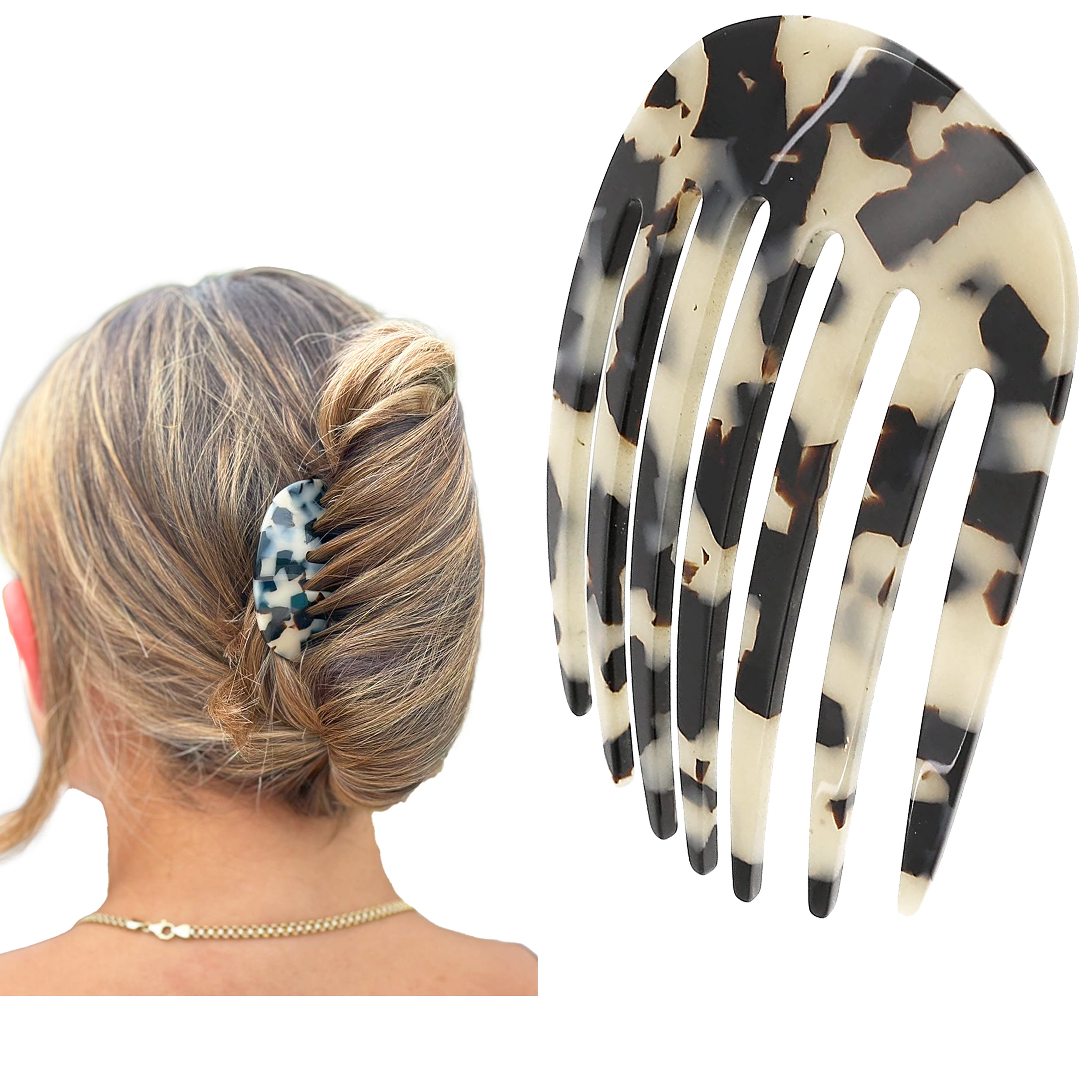 Camila Paris Round Classic 7-Tooth Side Comb