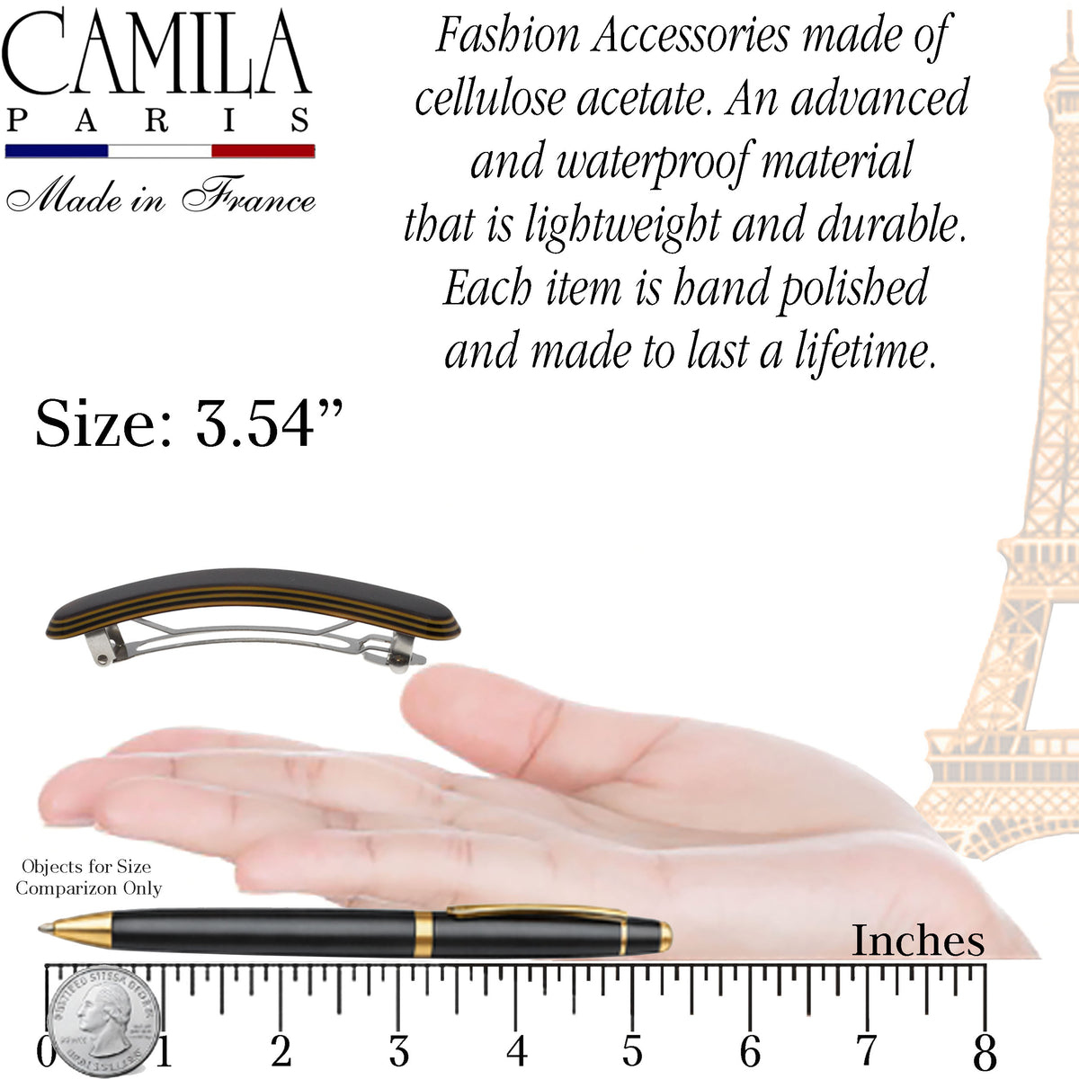 Handmade Automatic Barrette - Colette
