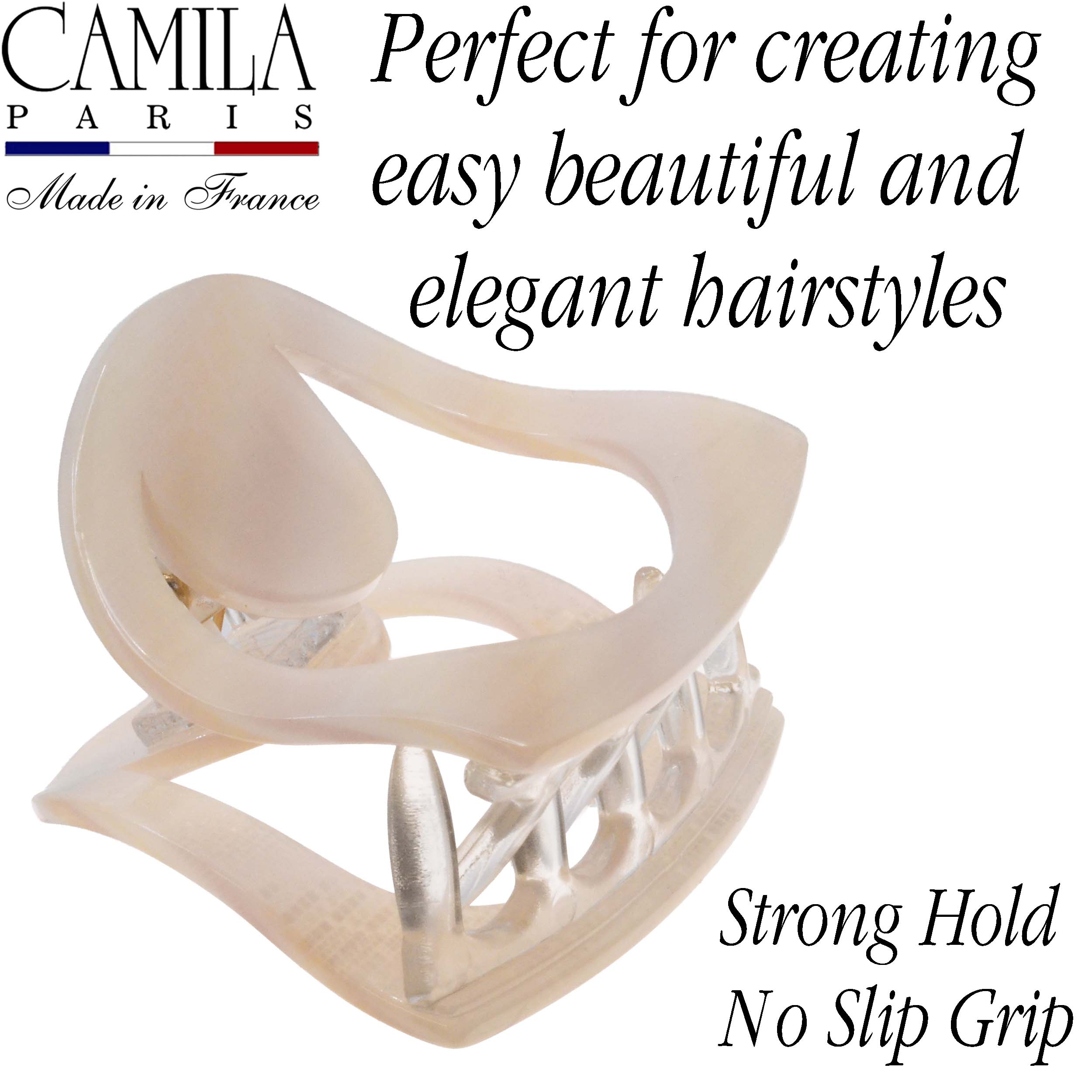 Camila Paris Handmade Medium Spring Cover Flat Tooth Hair Clip