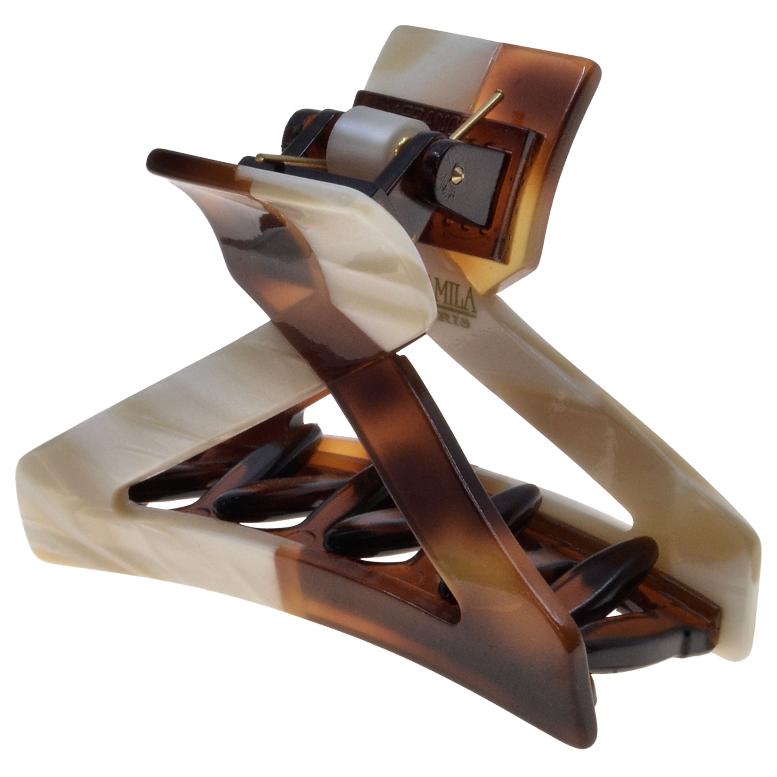 Handmade Flat Tooth Spring Cover Hair Clip - Colibri