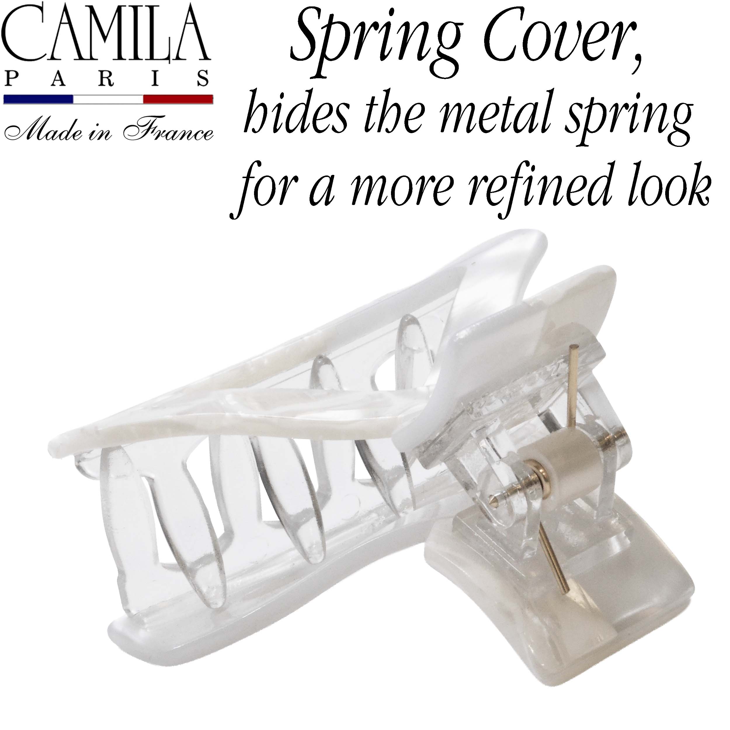 Handmade Flat Tooth Spring Cover Hair Clip - Colibri