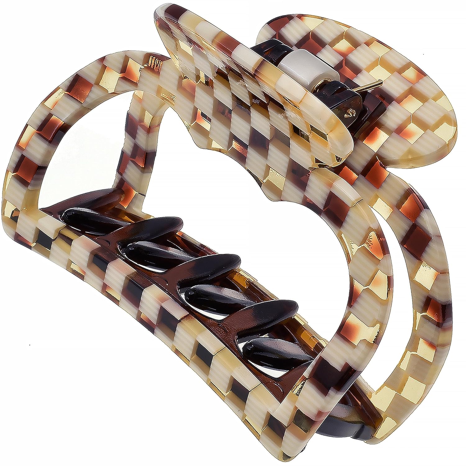 Large Cutout Volume Handmade Hair Clip 4.25"