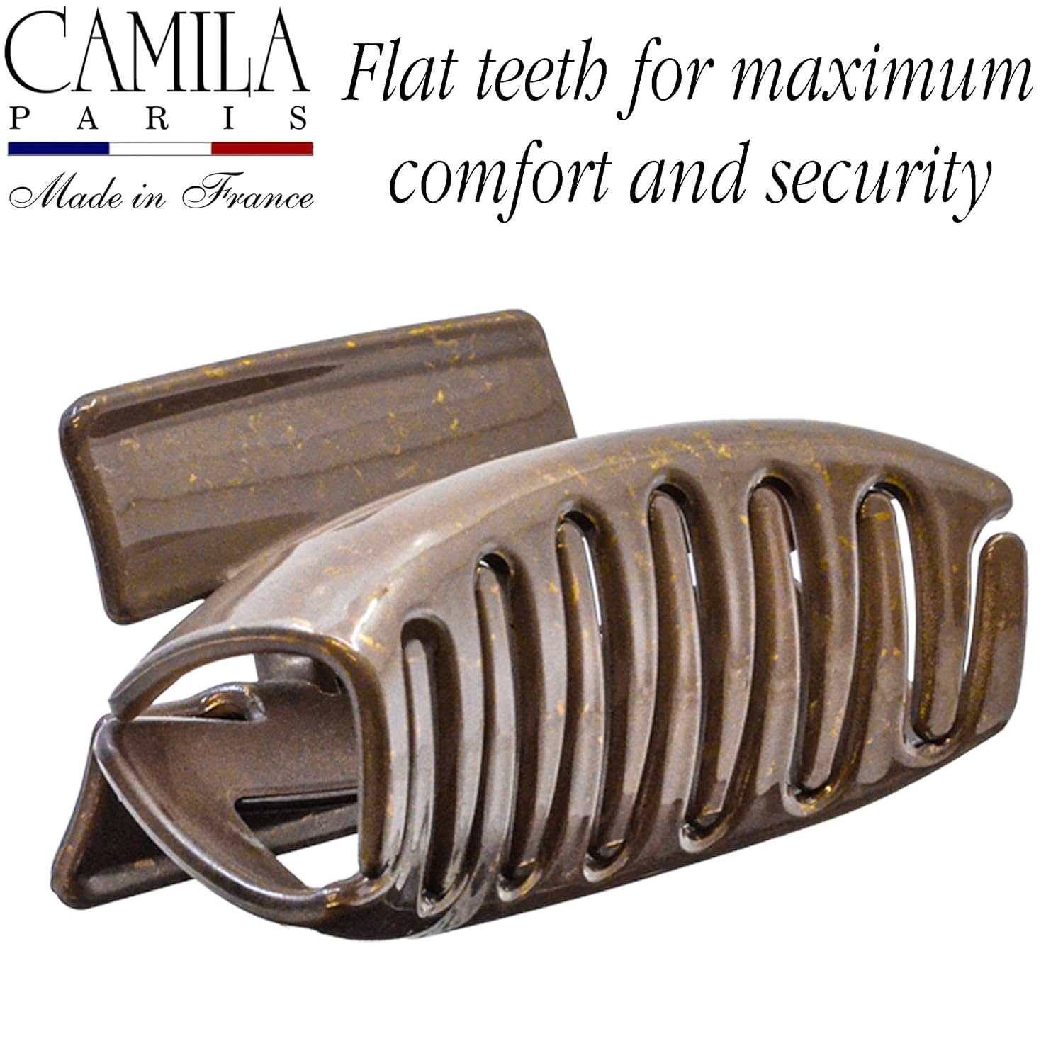 French Square Open-Center Claw Clip for Women 3.34"