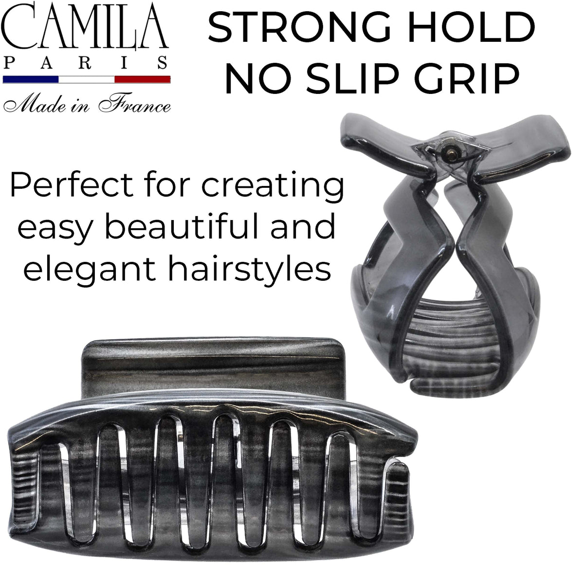 Square Open-Center Claw Clip 3.34"