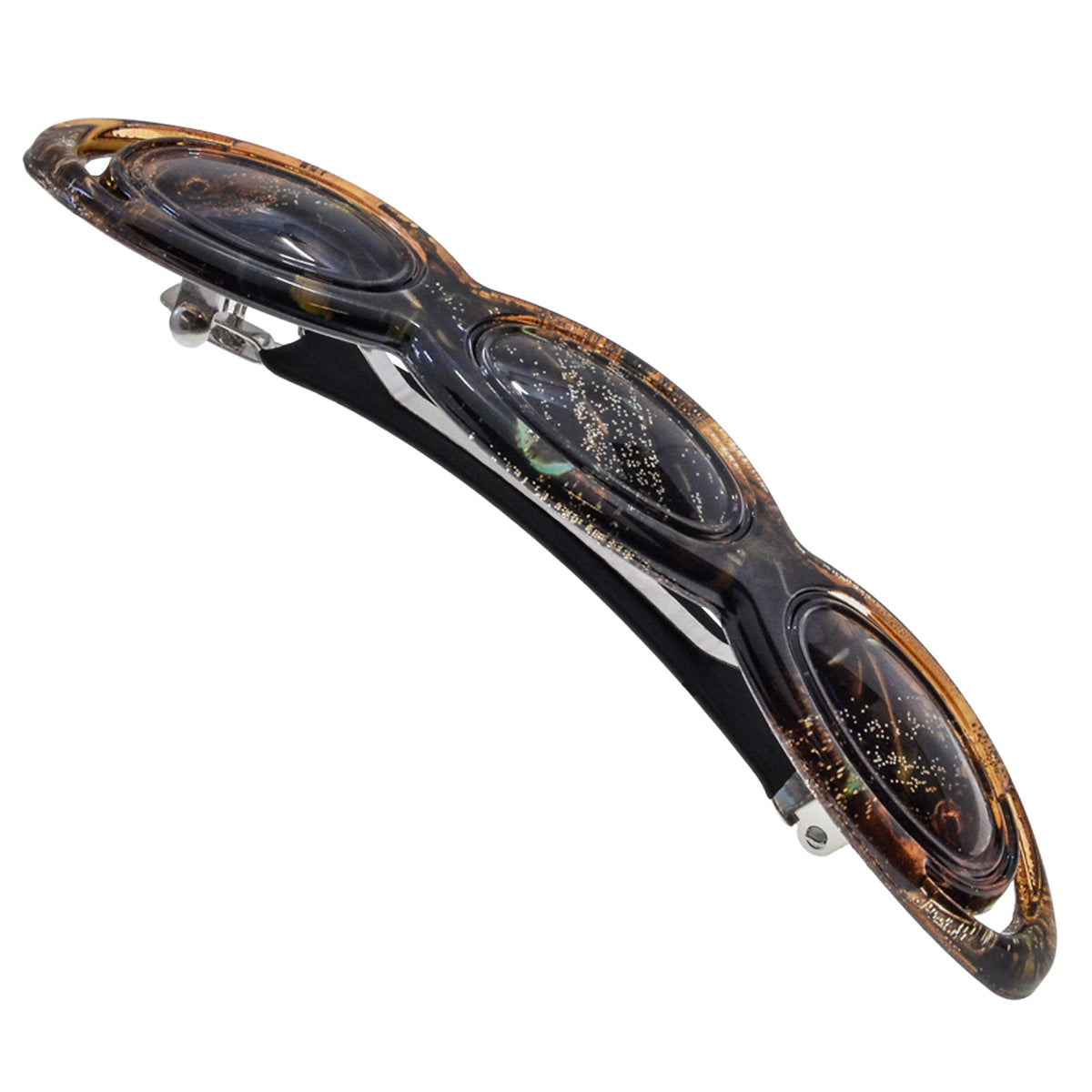 Hand Painted Rubberized Grip Barrette - Ruban