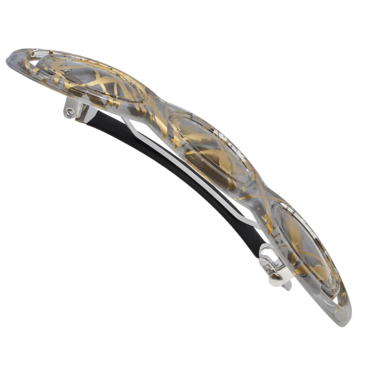Hand Painted Rubberized Grip Barrette - Ruban