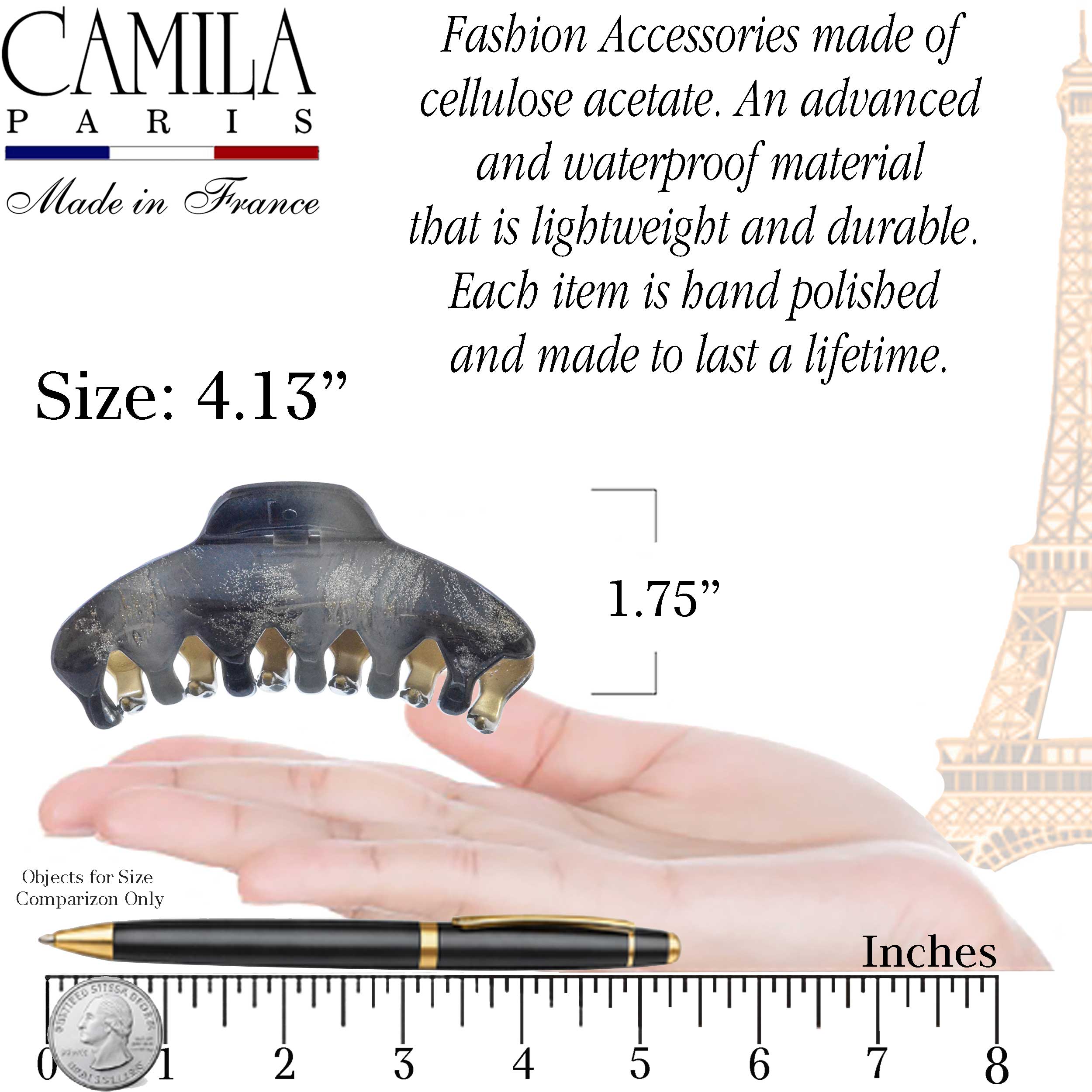 Hand Painted Hair Clip - Pétale