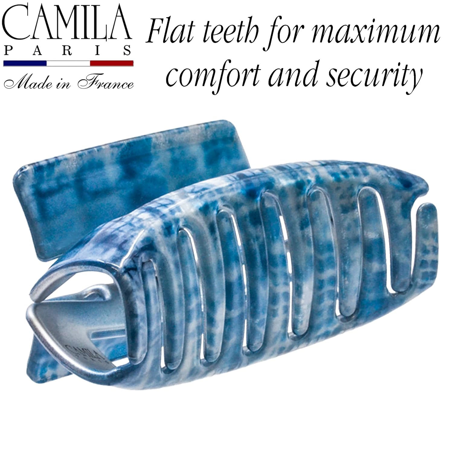 French Square Open-Center Claw Clip for Women 3.34"