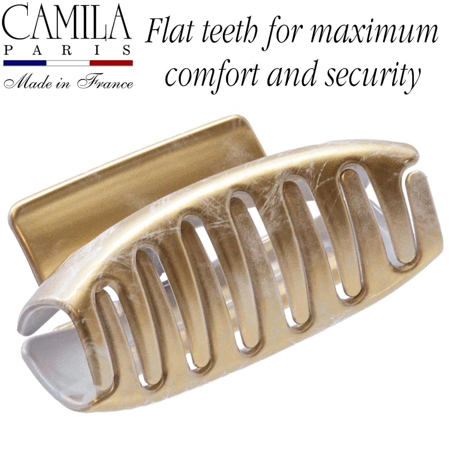 French Square Open-Center Claw Clip for Women 3.34"