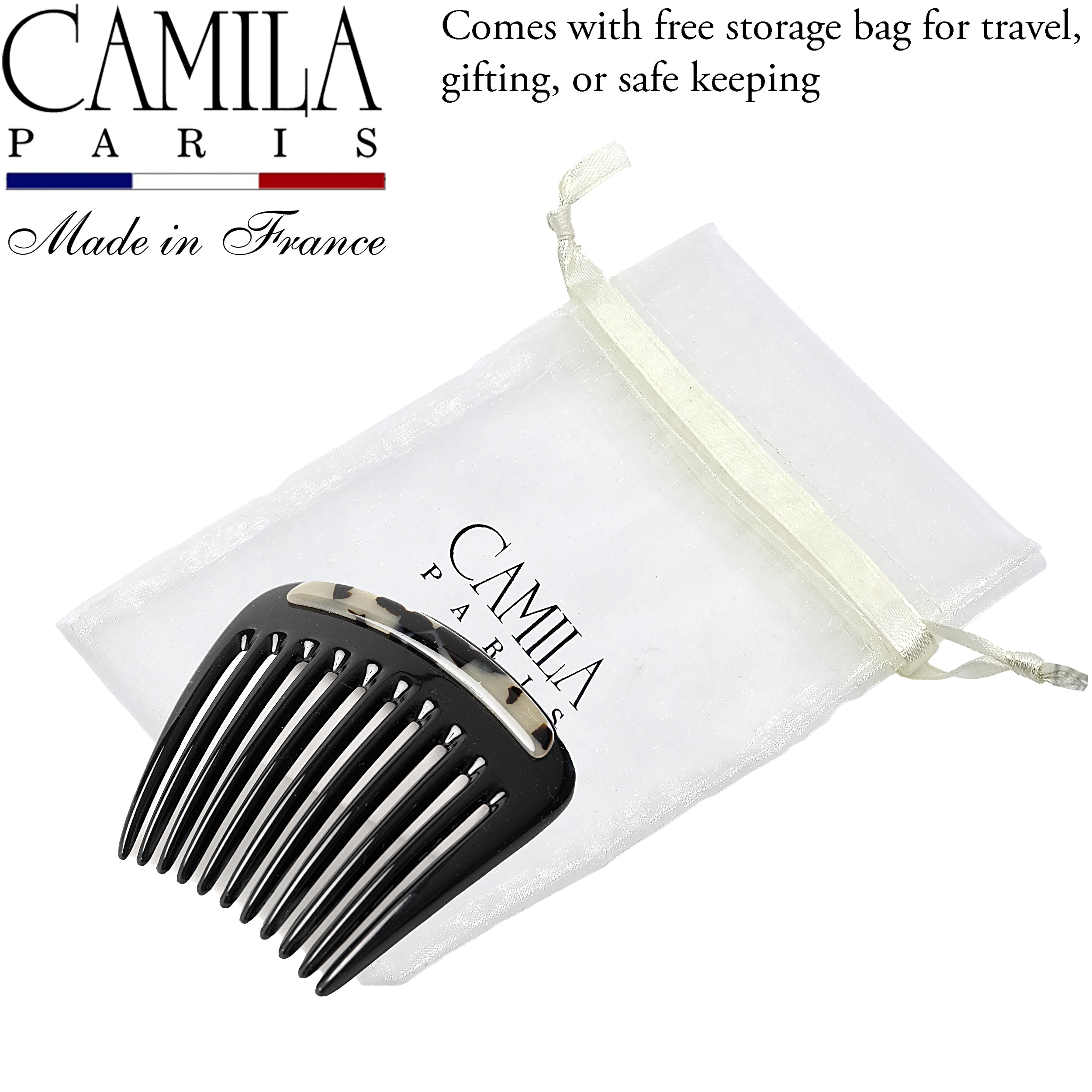 Camila Paris Hair Side Comb Charlotte Small Decorative Made in France