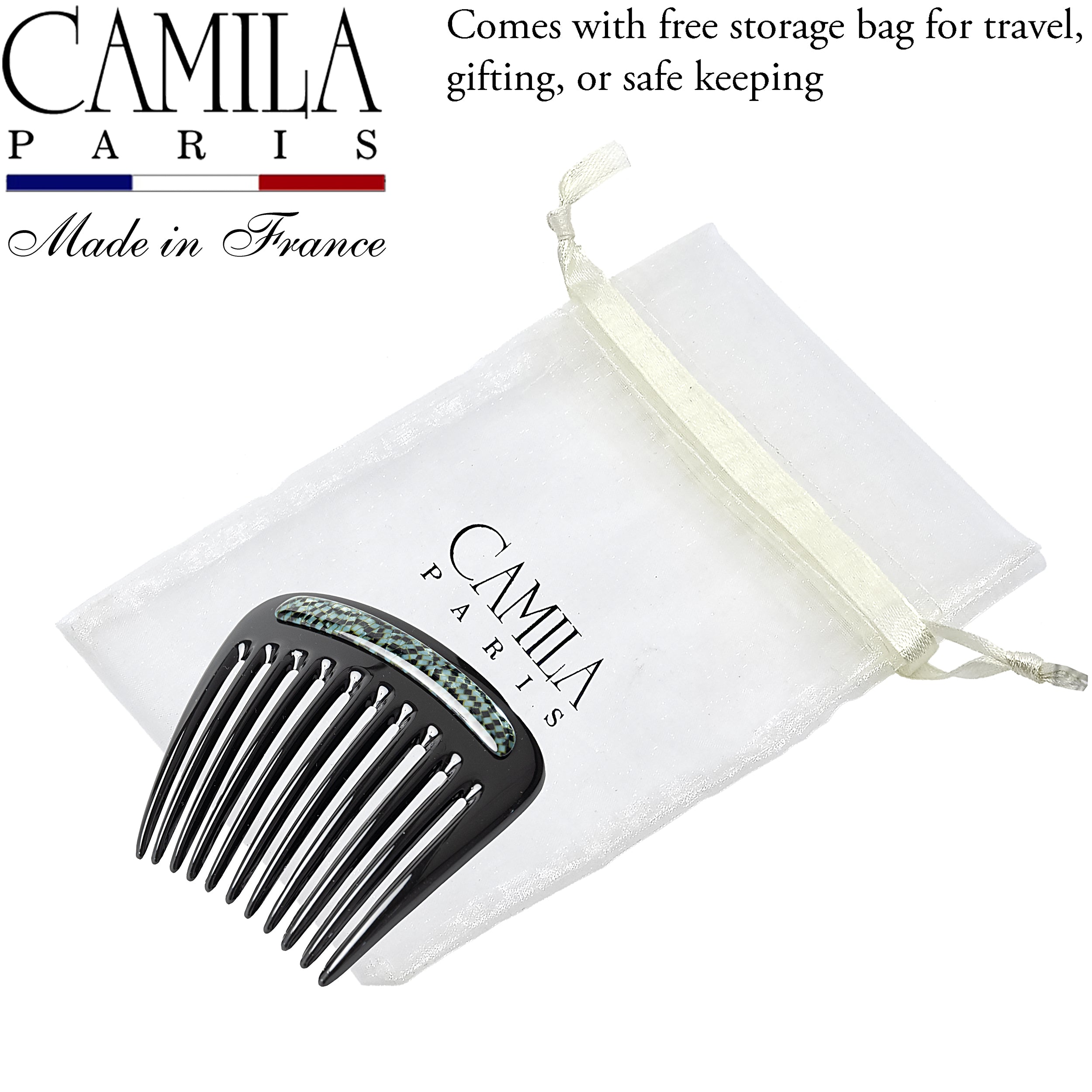 Camila Paris Hair Side Comb Charlotte Small Decorative Made in France