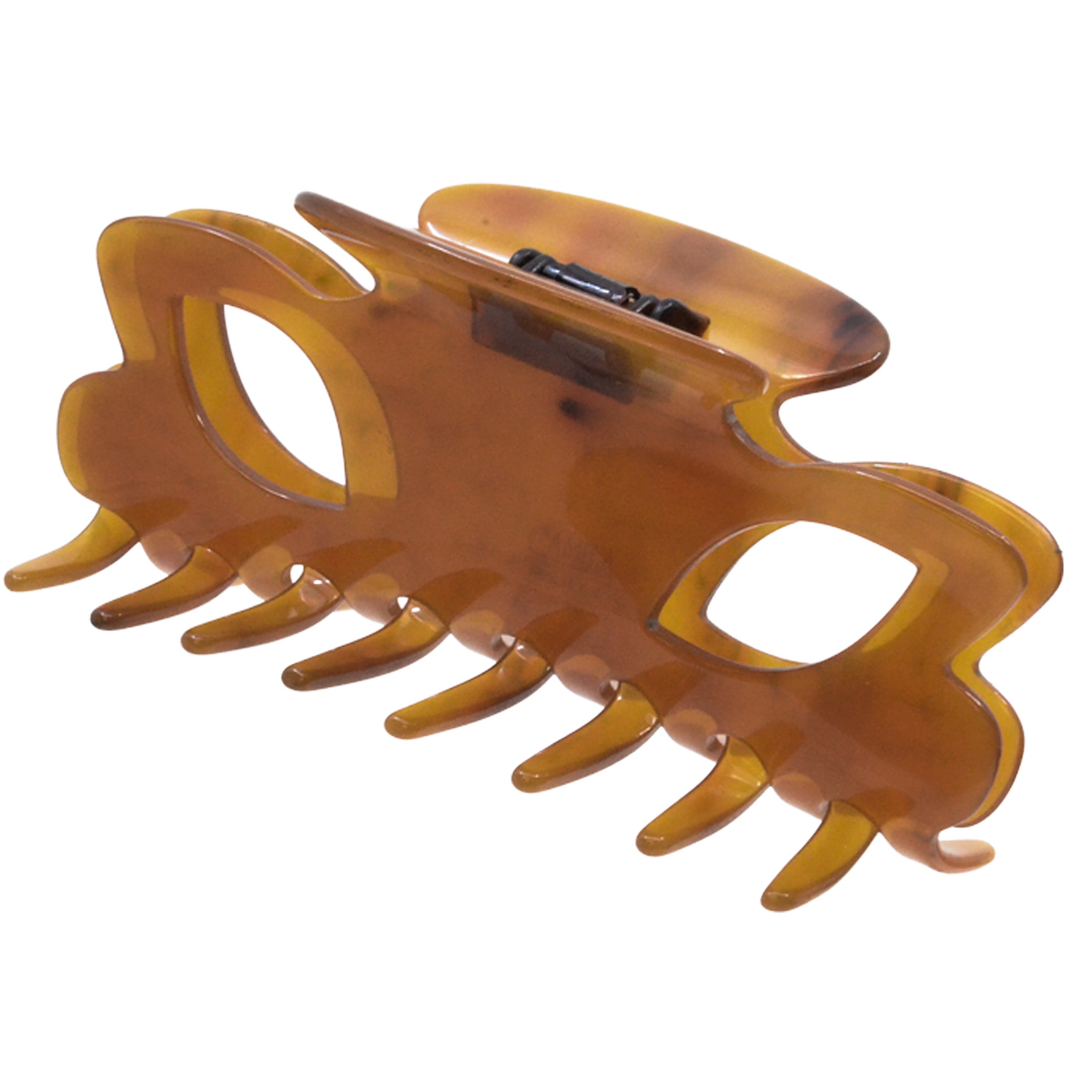 Handmade Spring Cover Hair Clip - Ambre