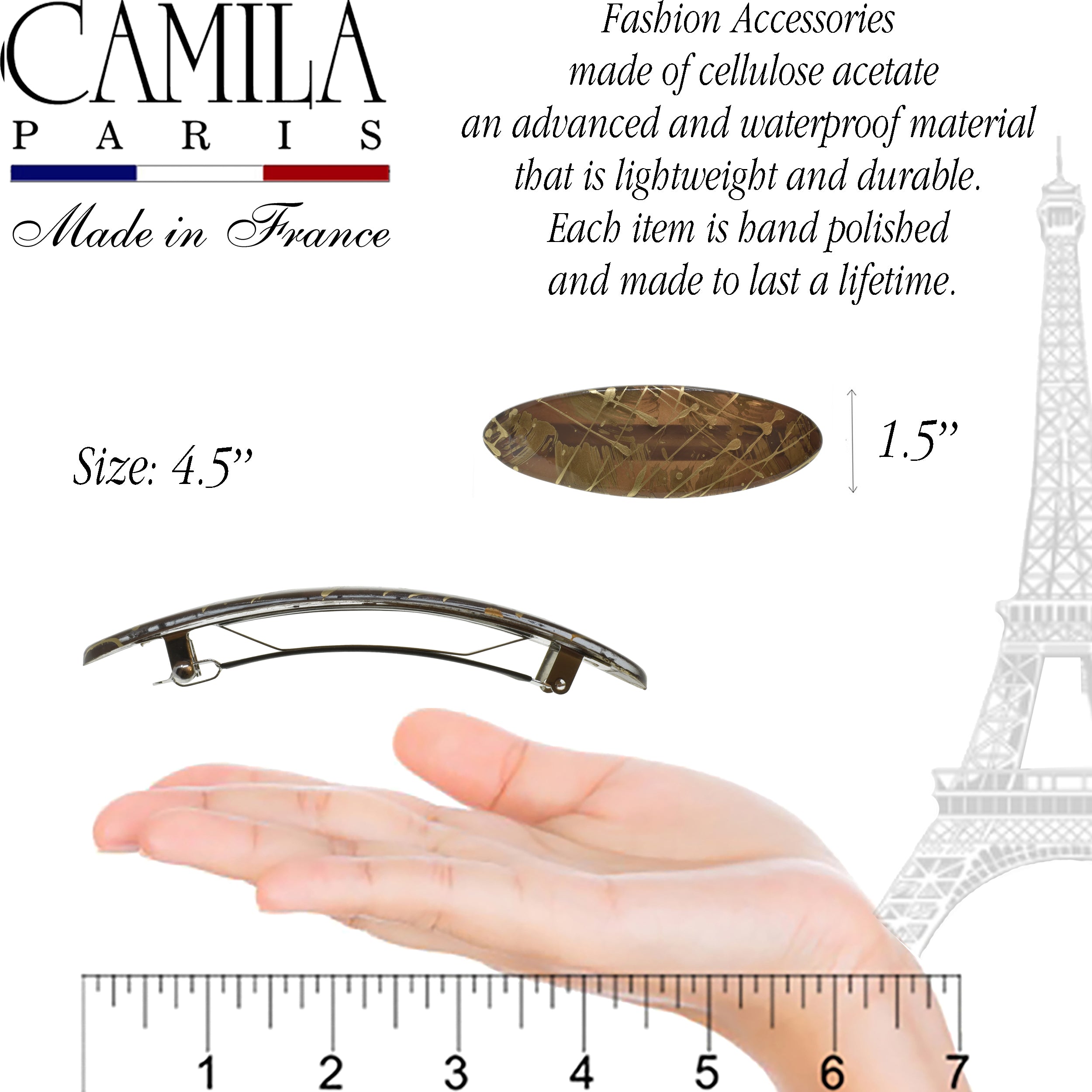Camila Paris Hair Barrettes Mona Oval Skinny