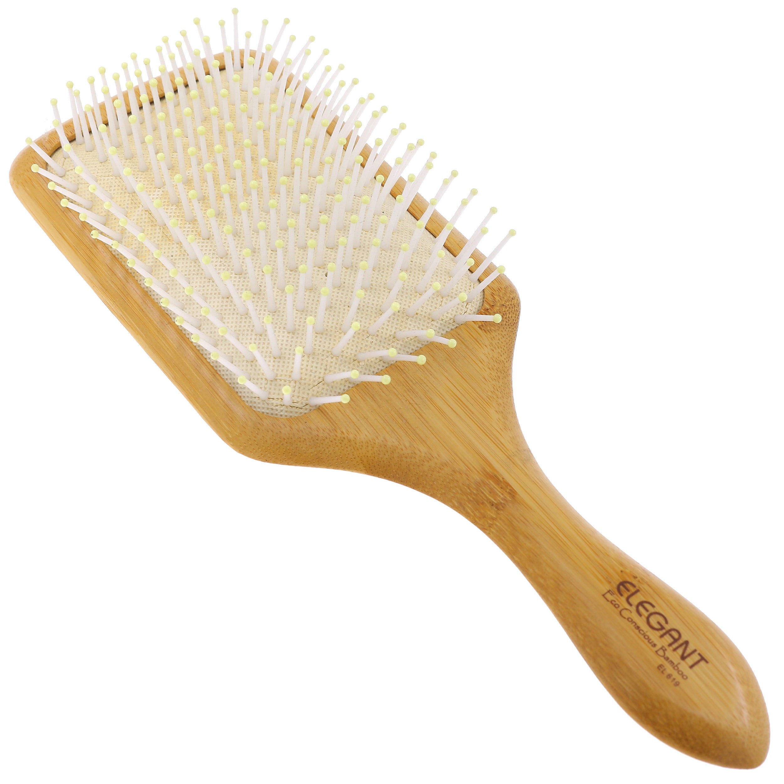 Nylon Ball-Tipped Bamboo Paddle Brush with Cushion