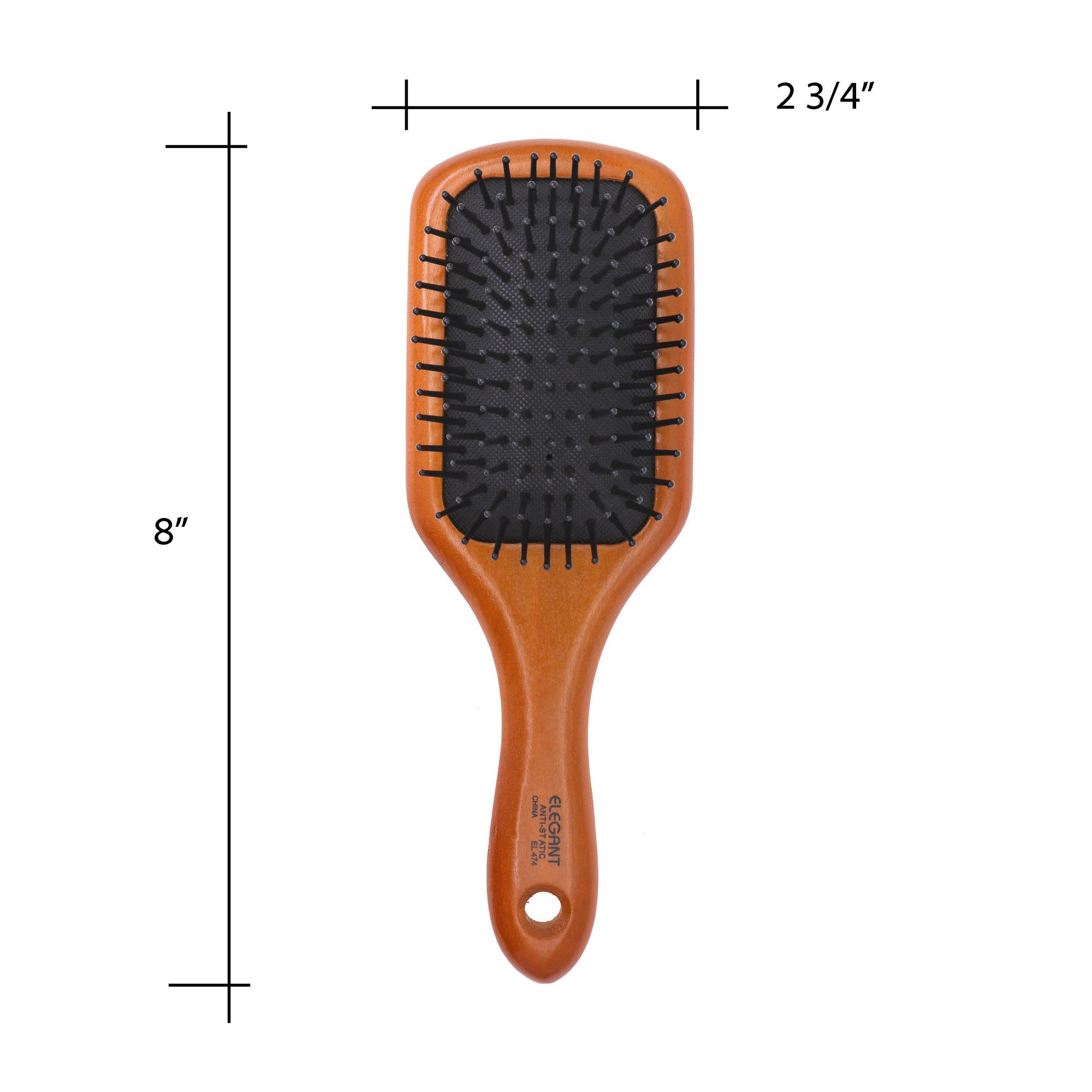 Small Wooden Cushion Brush with Nylon Ball-Tipped Pins