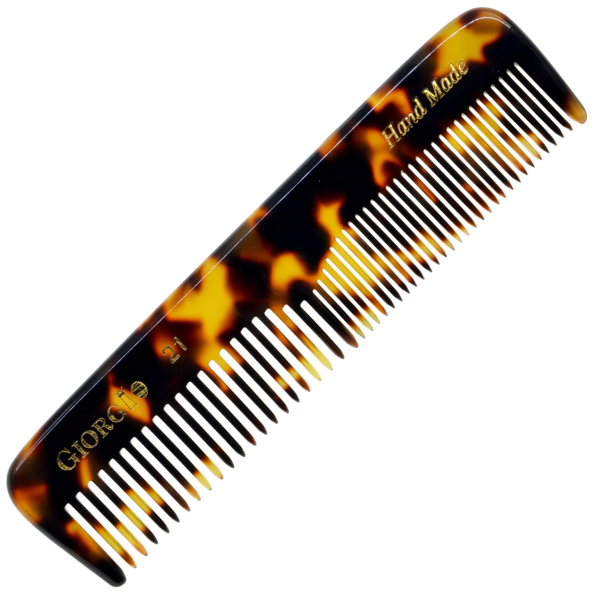 4.45" Handmade Fine and Wide Tooth Pocket Dressing Comb