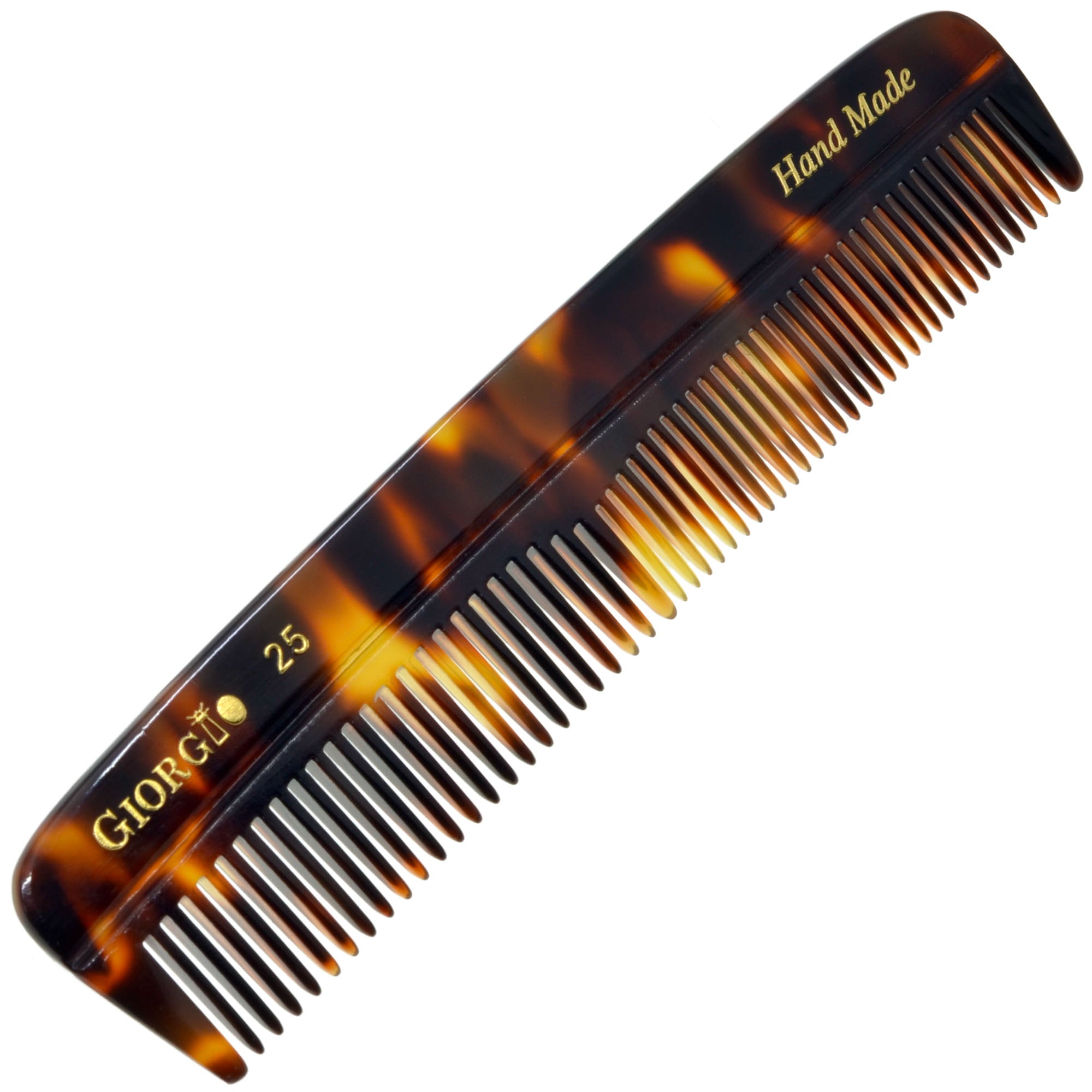 5.1" Handmade Fine and Wide Tooth Pocket Dressing Comb