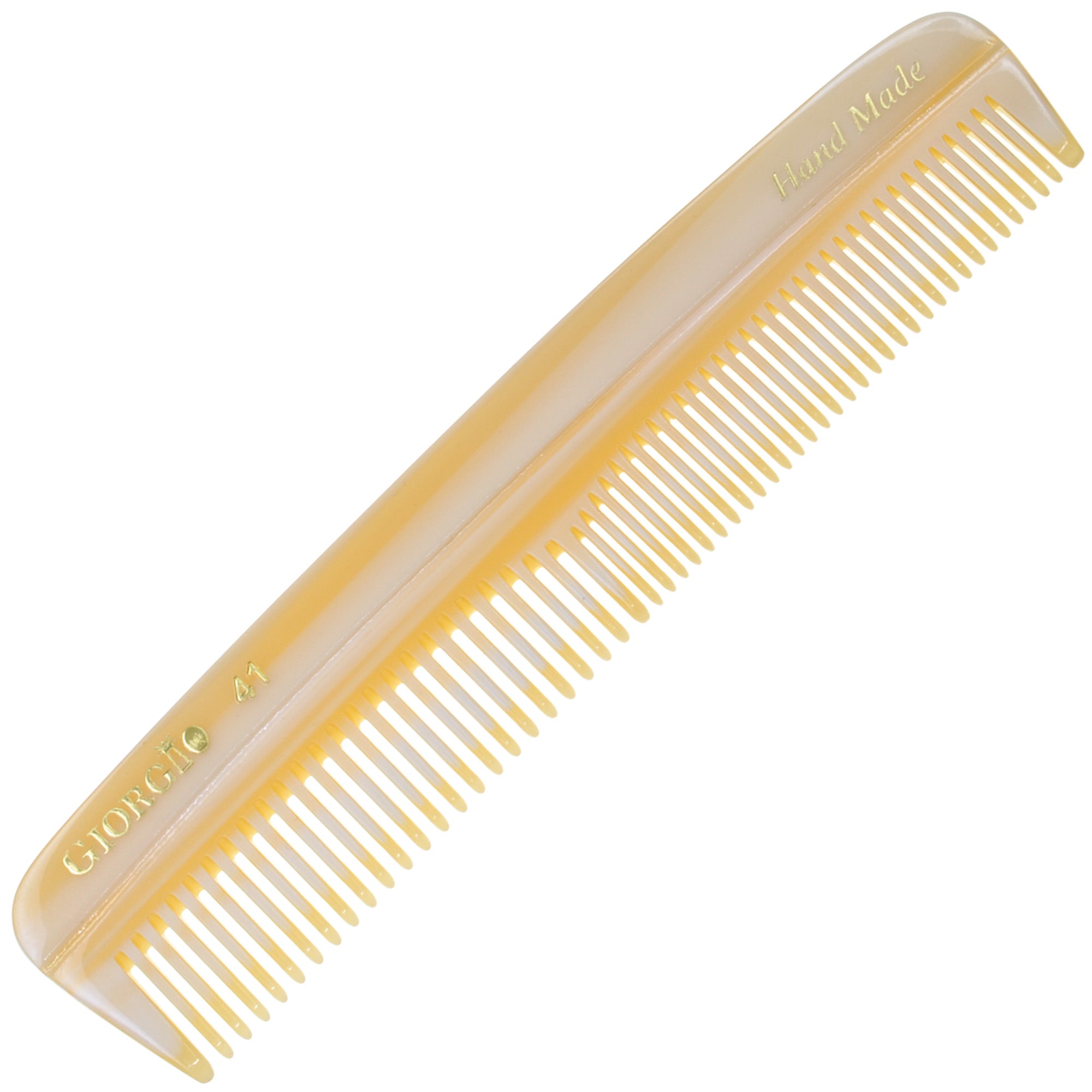 5.1" Handmade Fine and Wide Tooth Pocket Dressing Comb