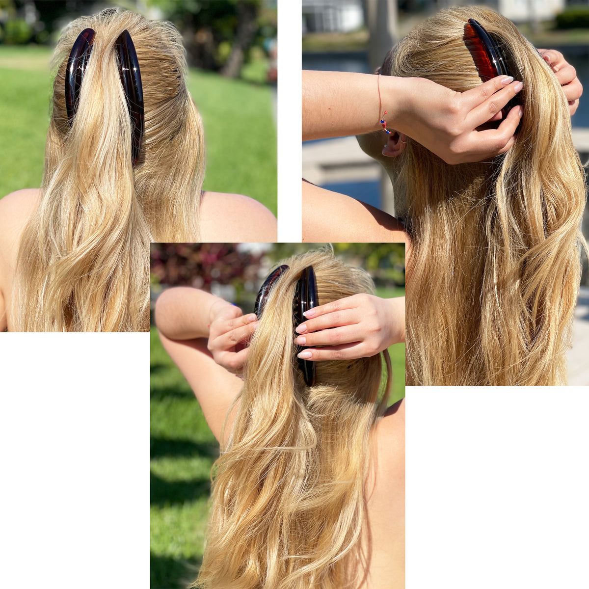 French Interlocking Side Hair Comb Set - Lacet
