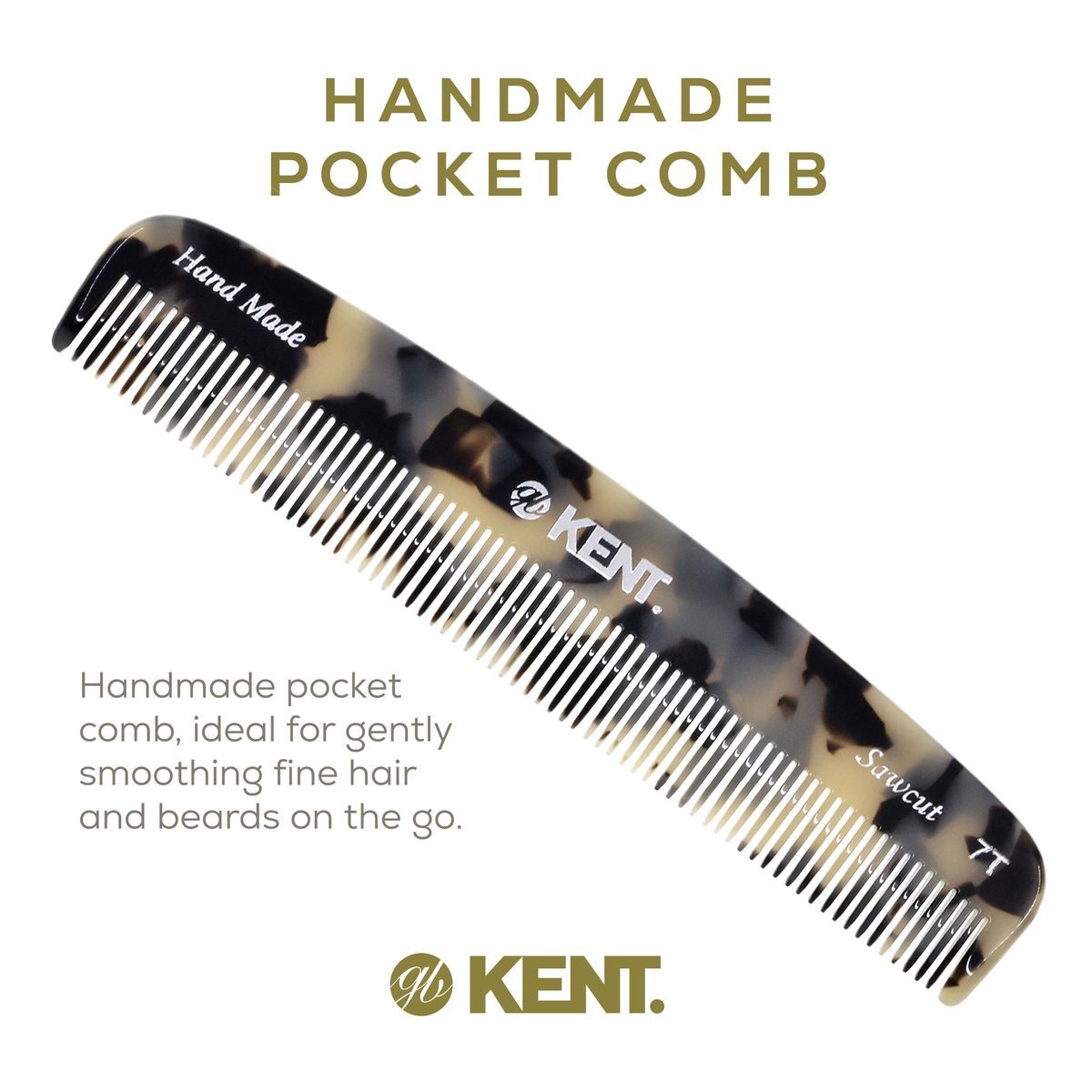 5.5" Handmade Fine Tooth Straightening Comb