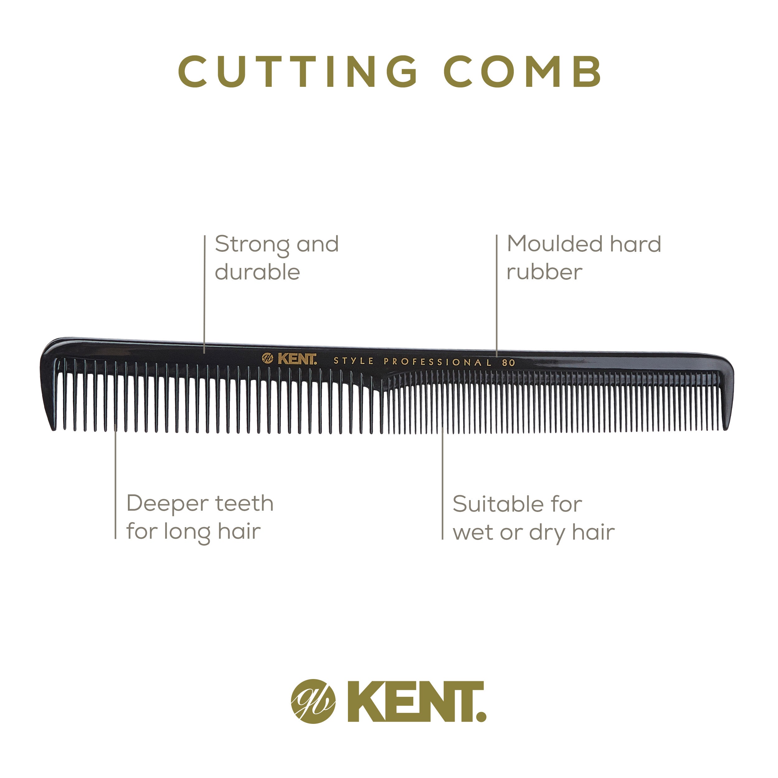 7.2" Professional Fine and Wide Deep Tooth Cutting Comb
