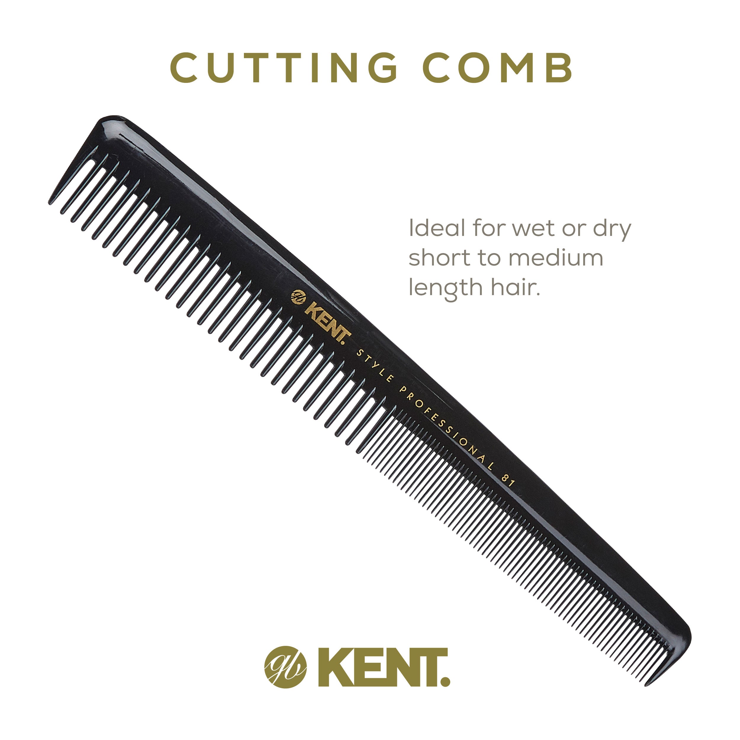 7.2" Professional Fine and Wide Shallow Tooth Cutting Comb