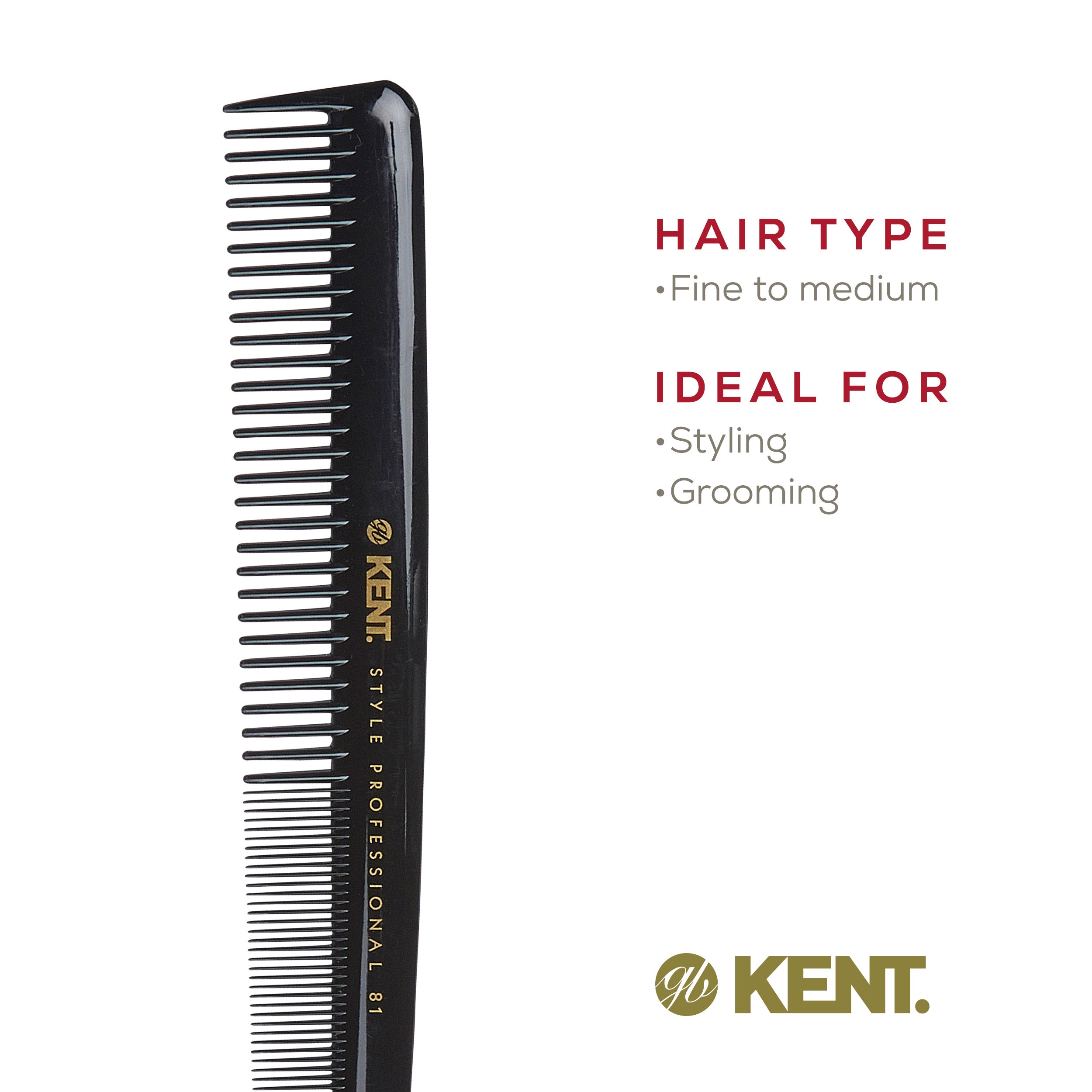 7.2" Professional Fine and Wide Shallow Tooth Cutting Comb