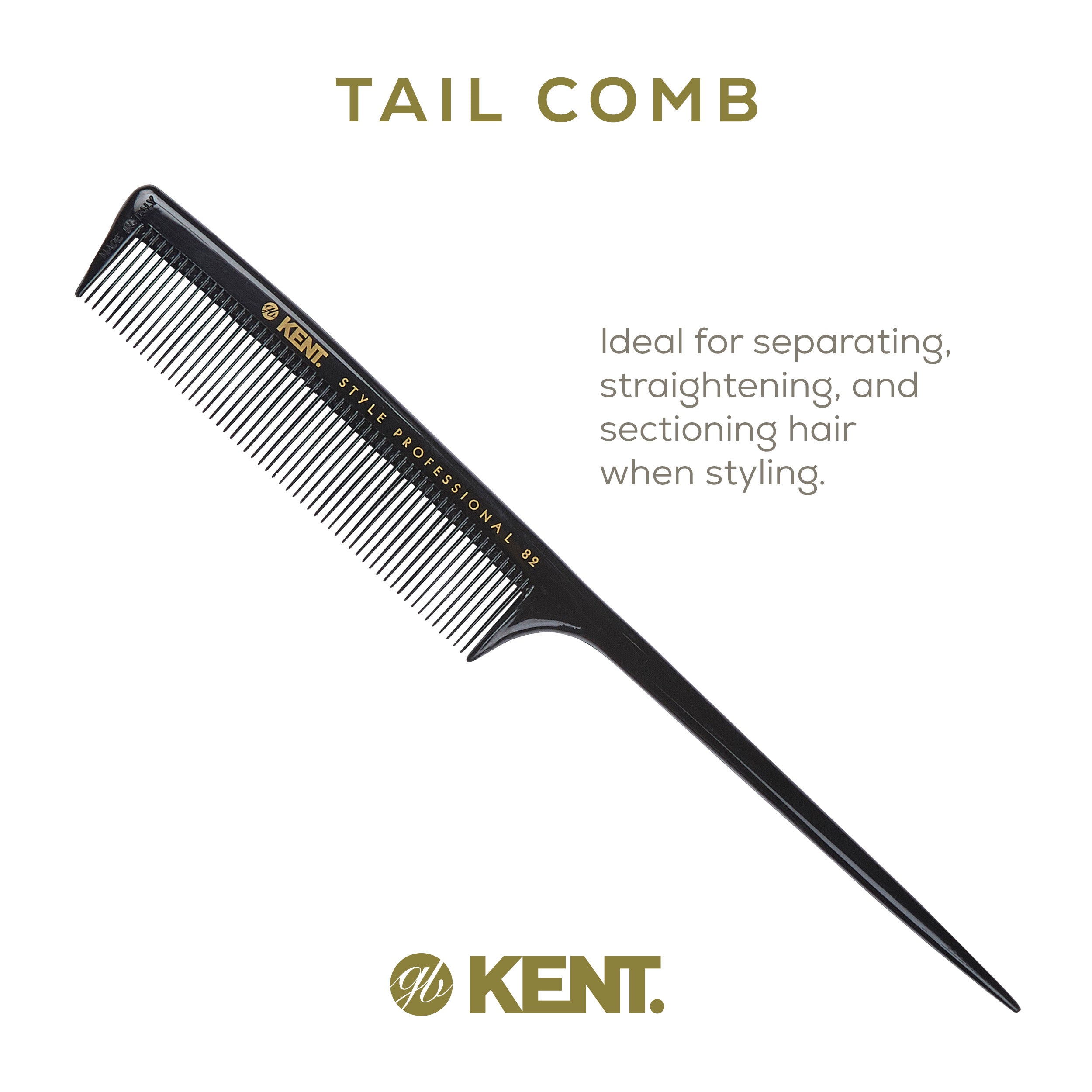 8.6" Professional Fine Tooth Rat Tail Comb for Sectioning