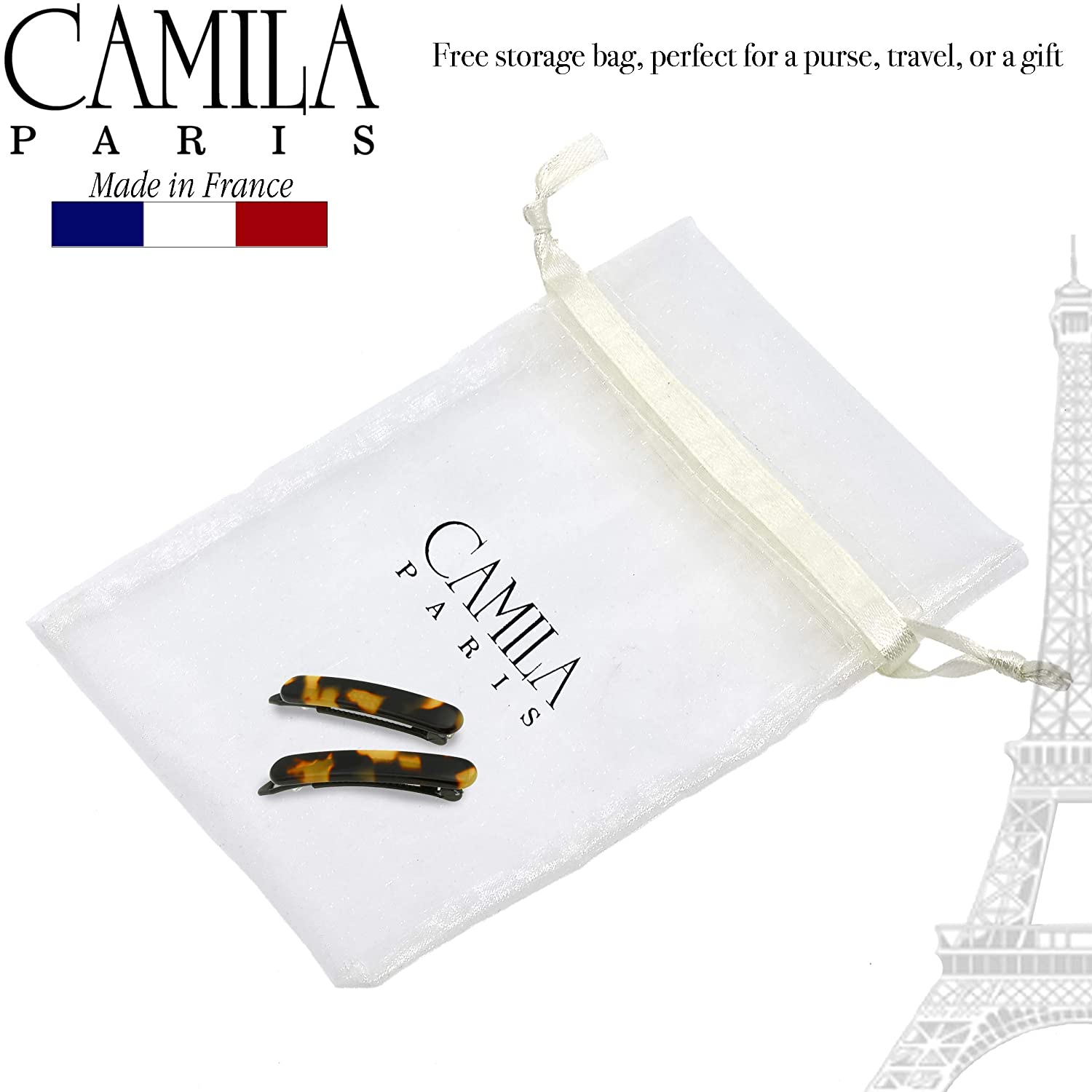 Camila Paris Hair Barrettes Classic Metal-Free Pair