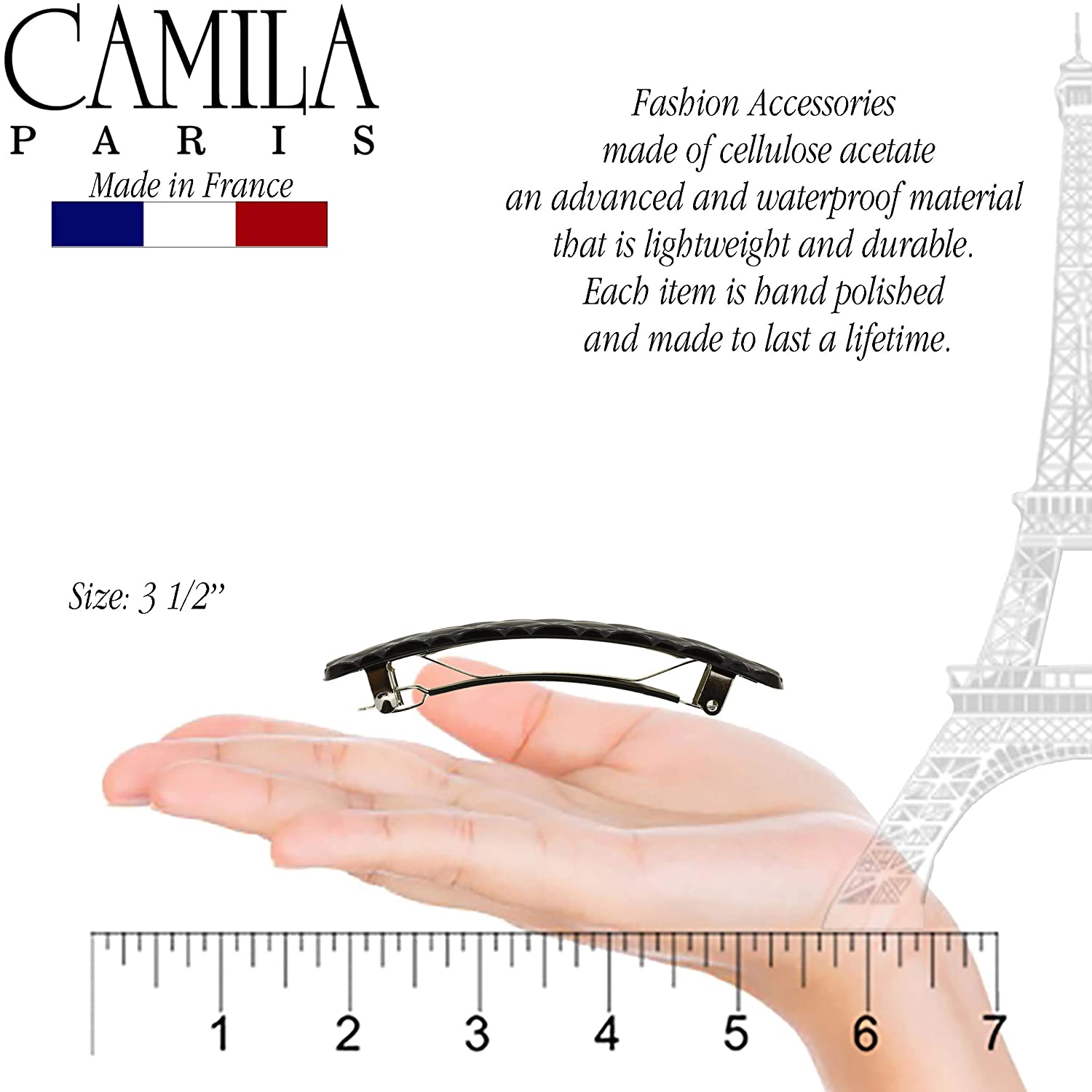 Camila Paris Hair Barrettes Diamond Stitching No-Slip